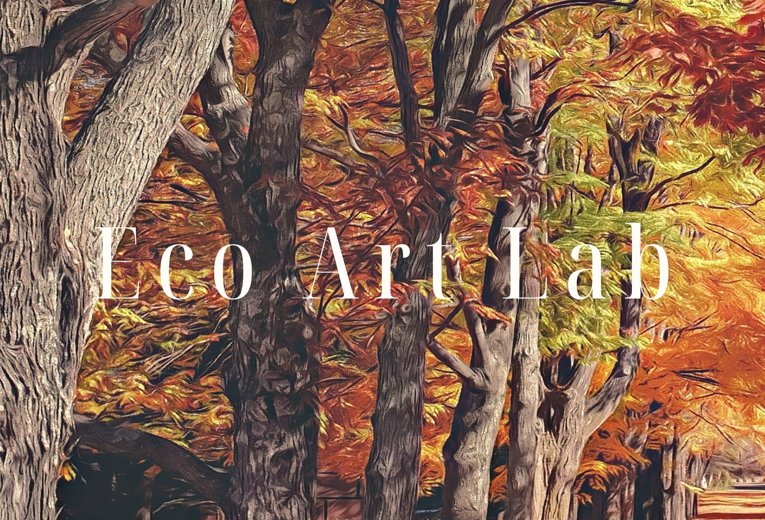 Samsung Frame TV Art 4K Forest Trail in Autumn Landscape Digital Painting. Instant Download Fall Art for the Samsung Frame TV. Art for TV