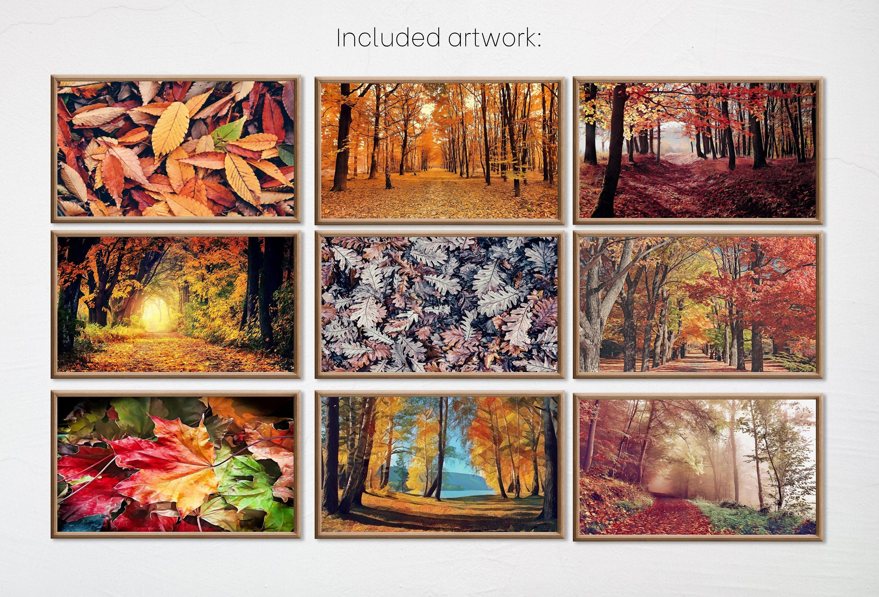 Set of 15 Samsung Frame TV 4K Art. Fall Wall Art Nature Digital Collection. Autumn Decor TV Art Set. Instant Download Frame TV Art.