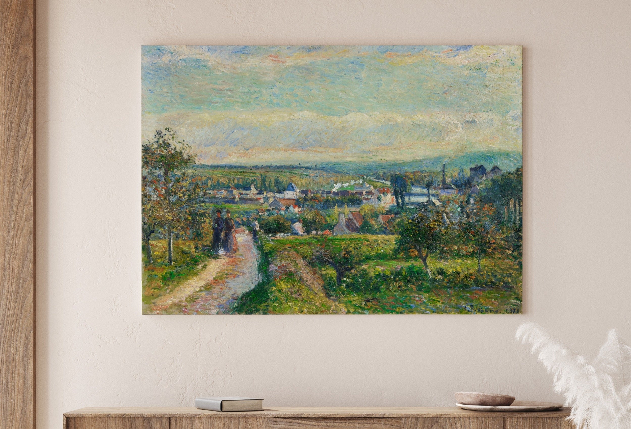 Vintage French Countryside Impressionist Wall Decor. Antique Landscape Painting. Country Fine Art Print. Printable Instant Download Art. – Printable Wall Art Digital Download – Digital Download