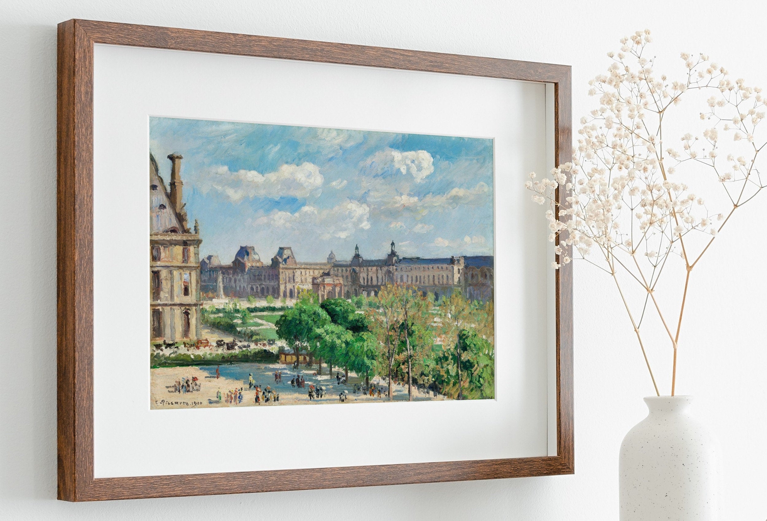 View of the Place du Carrousel in Paris Painting. Printable Famous Art Print. Instant Download Vintage Cityscape Wall Decor. Fine Art Print