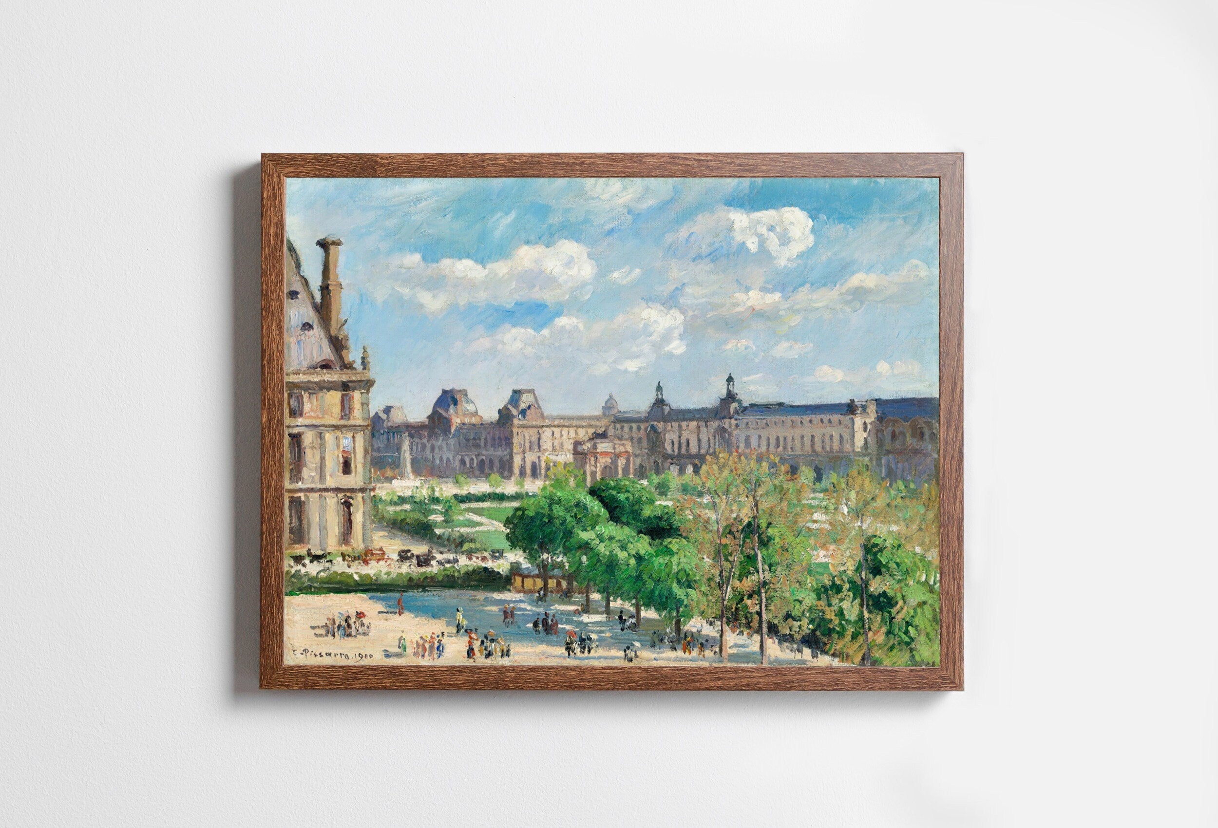 View of the Place du Carrousel in Paris Painting. Printable Famous Art Print. Instant Download Vintage Cityscape Wall Decor. Fine Art Print