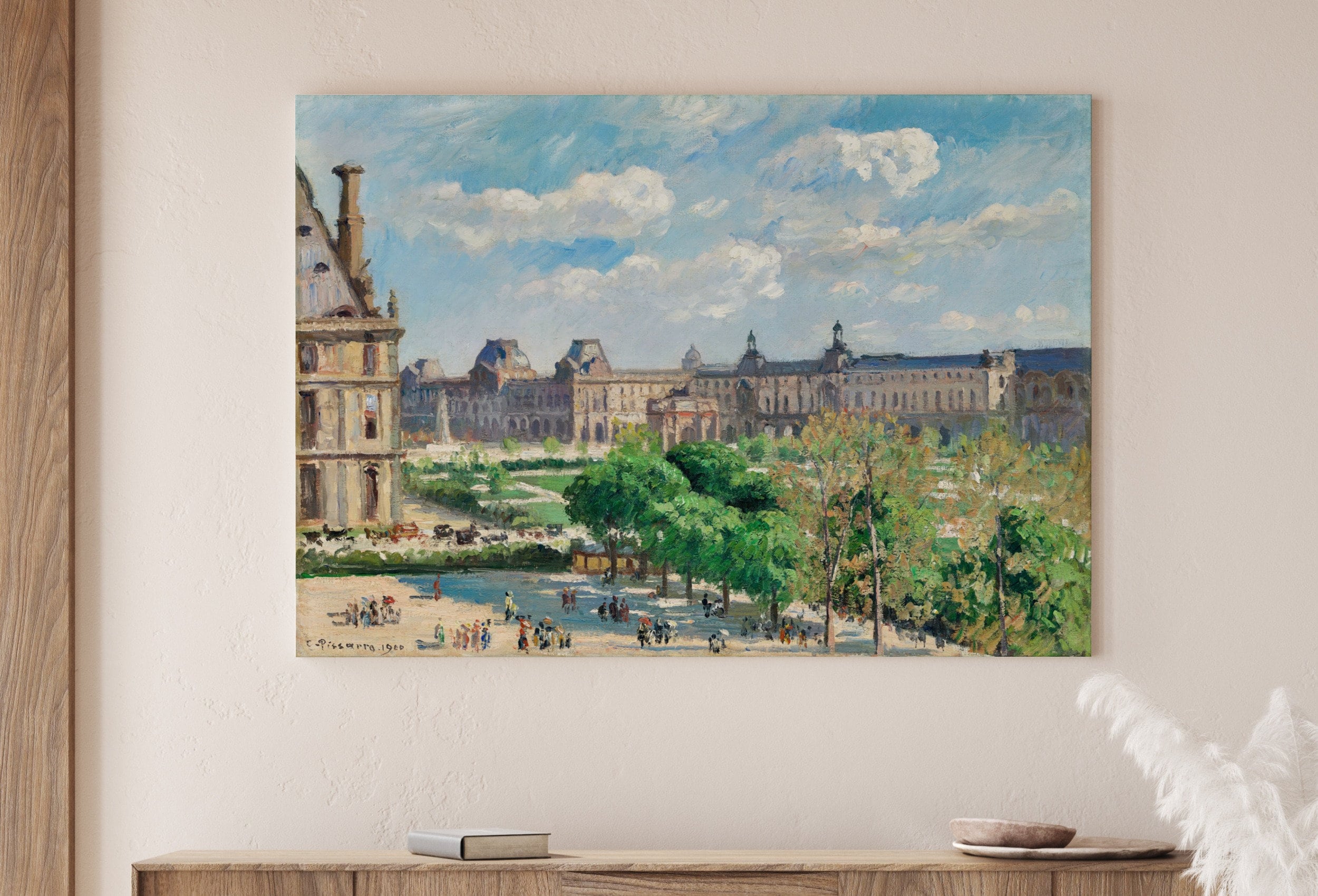 View of the Place du Carrousel in Paris Painting. Printable Famous Art Print. Instant Download Vintage Cityscape Wall Decor. Fine Art Print