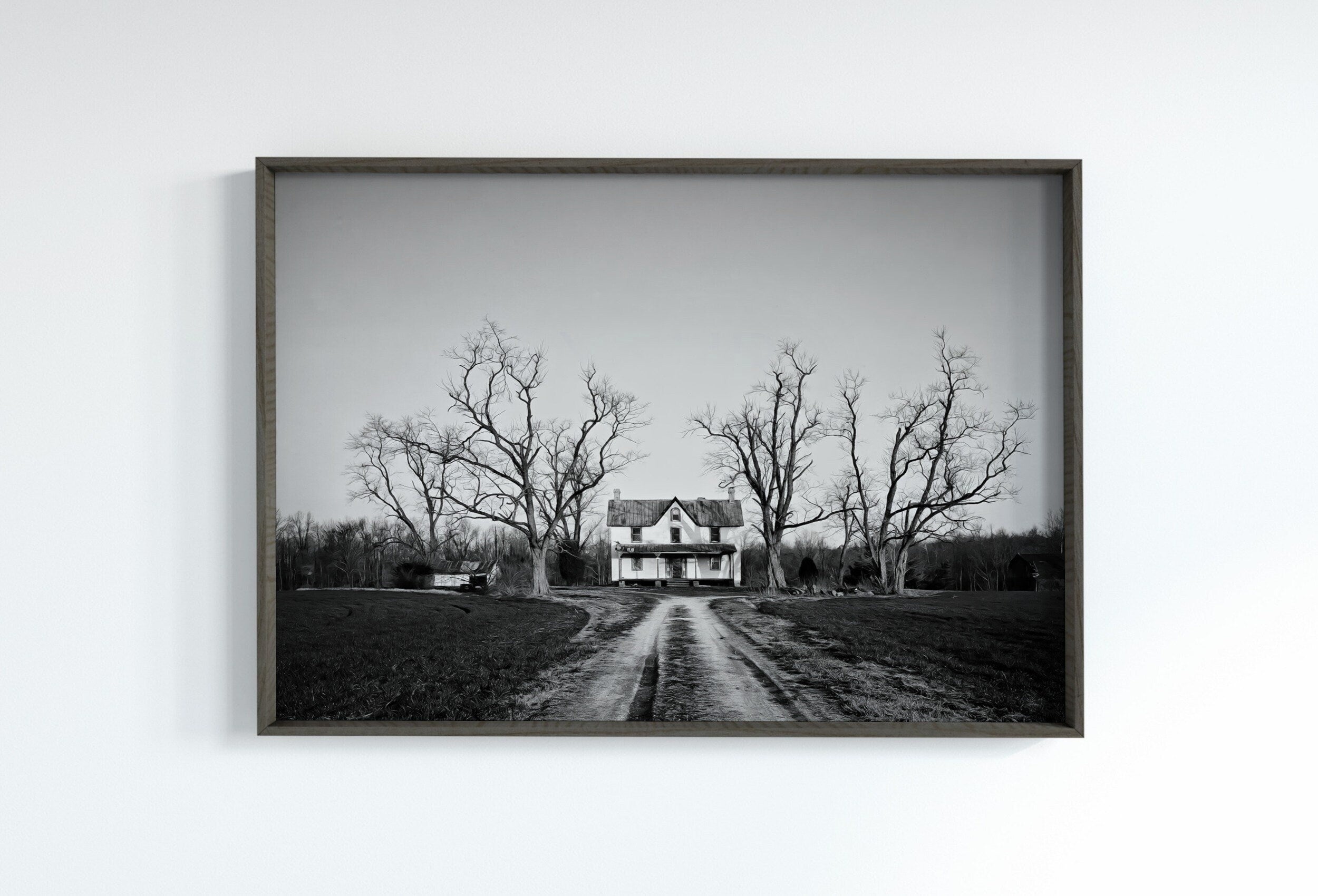 Abandoned Haunted House Halloween Print. Halloween Printable Wall Art. Scary Halloween Painting. Instant Download Art Print. Fall Decor