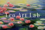Water Lilies Pond Monet Inspired Digital Painting. Instant Download Floral Decor. Monet Botanical Print Printable Wall Art. Abstract Decor