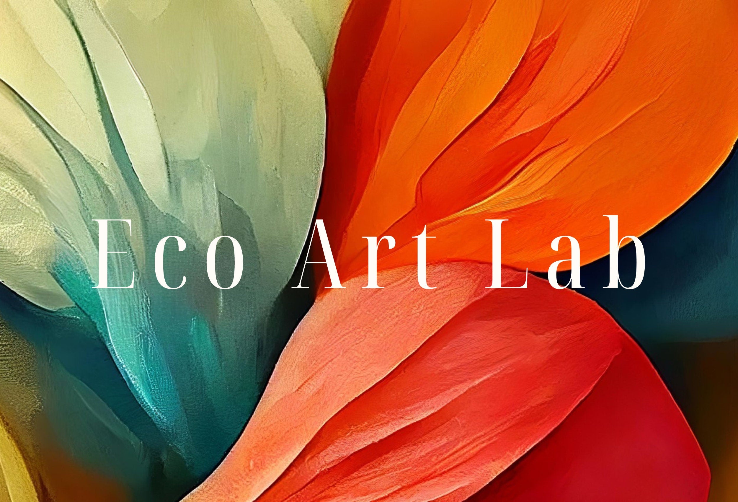 Abstract Modern Floral Print Digital Painting. Printable Wall Art. Colorful Abstract Flower Petals Botanical Art Print. Downloadable Art #2
