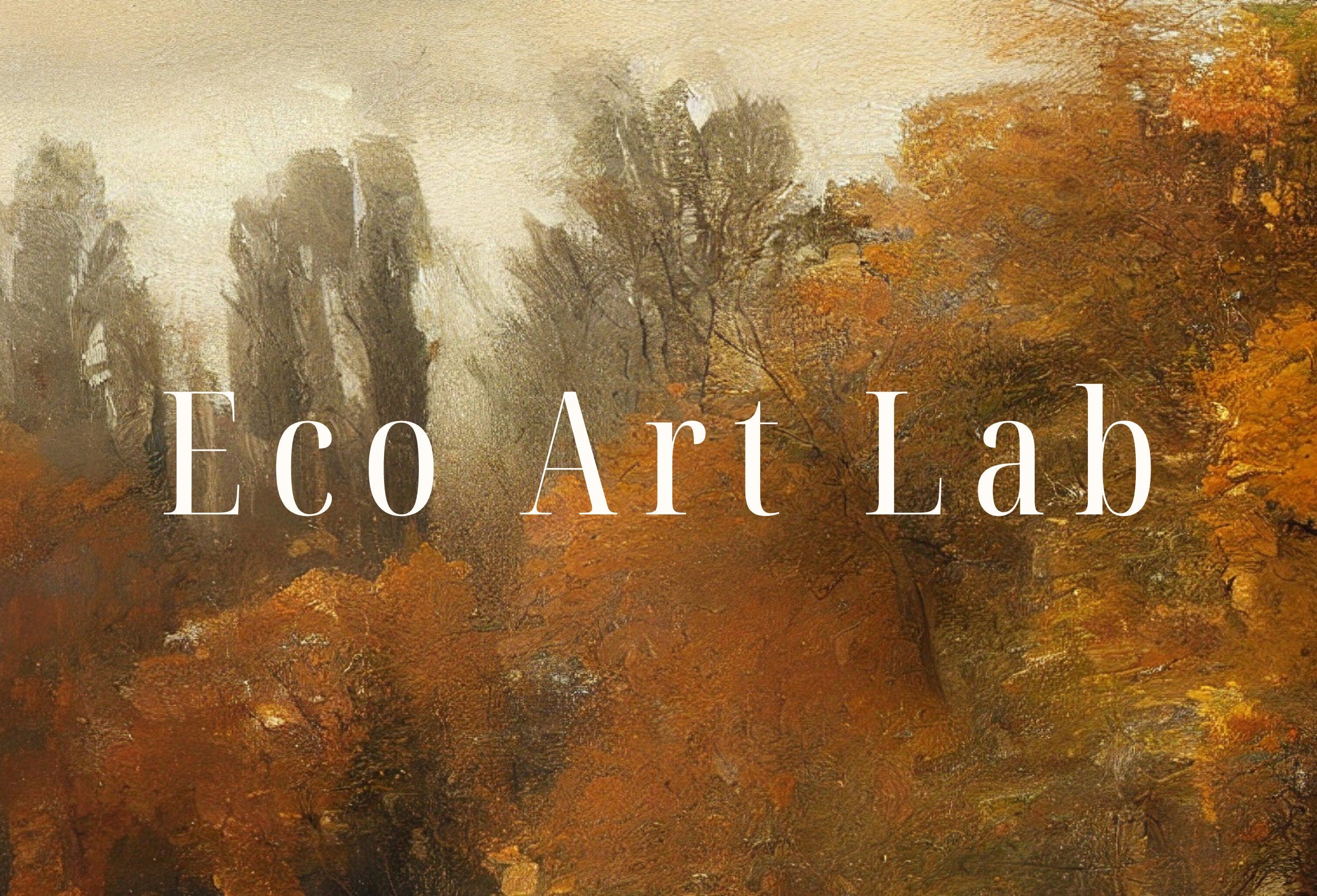 Fall Art Muted Colors Rustic Autumn Landscape Printable Painting. Digital Download. Country Decor Nature Landscape. Moody Vintage Art Print