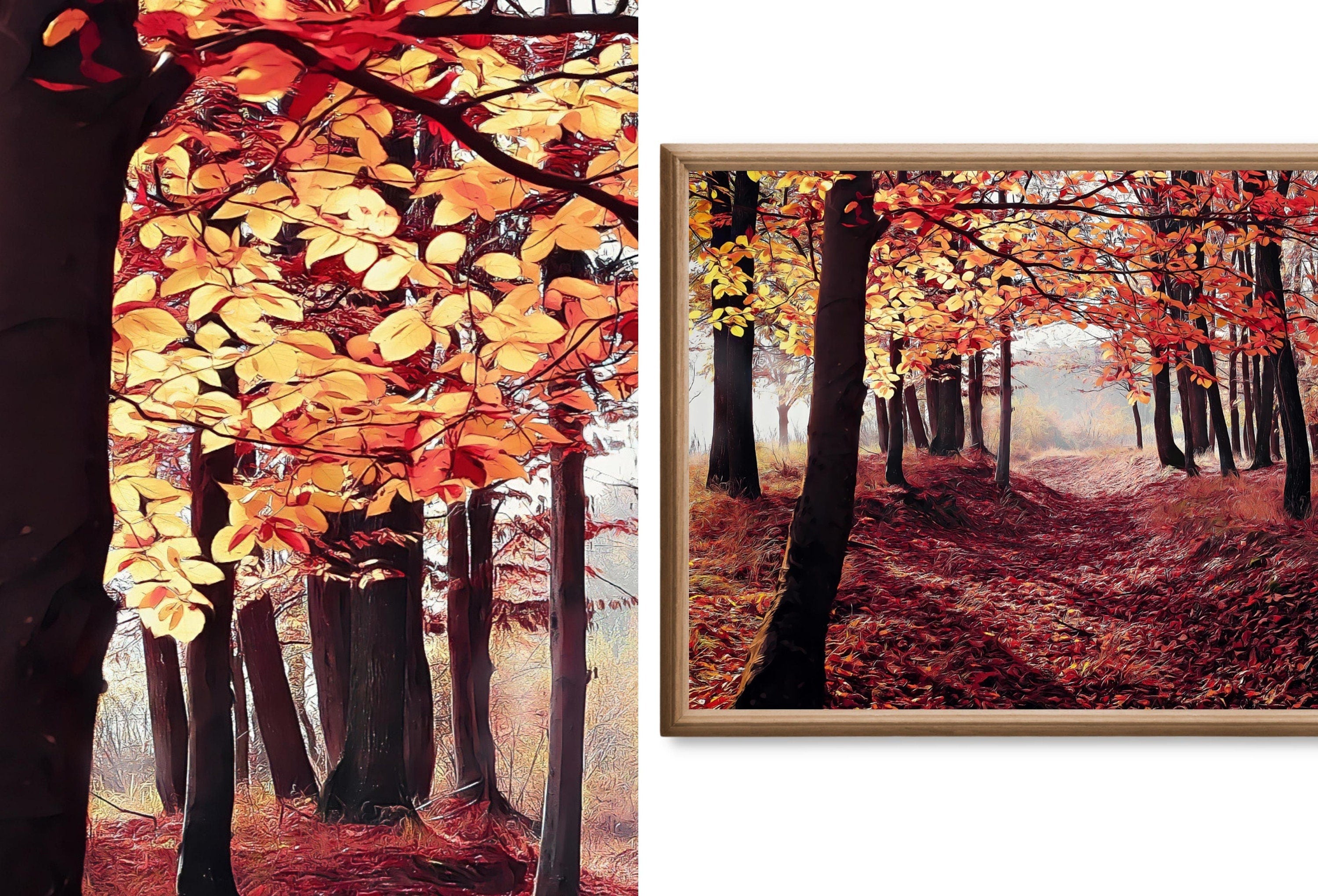 Set of 15 Samsung Frame TV 4K Art. Fall Wall Art Nature Digital Collection. Autumn Decor TV Art Set. Instant Download Frame TV Art.