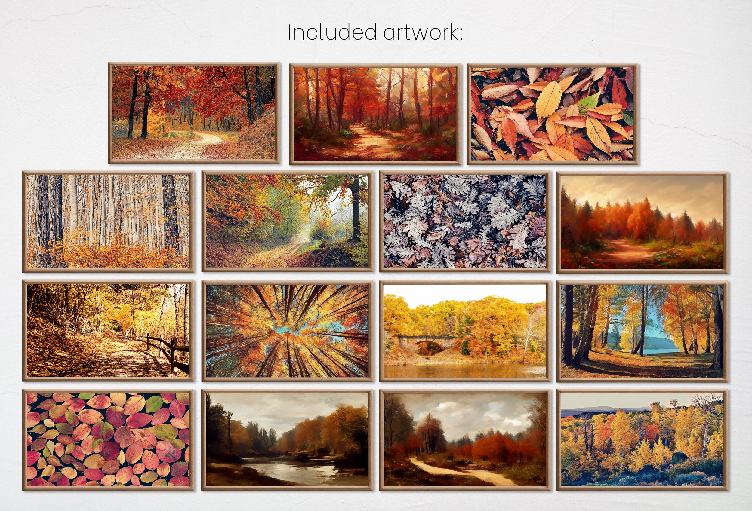Set of 25 Samsung Frame TV 4K Art. Fall Wall Art Nature Digital Collection. Autumn Decor TV Art Set. Instant Download Frame TV Art.