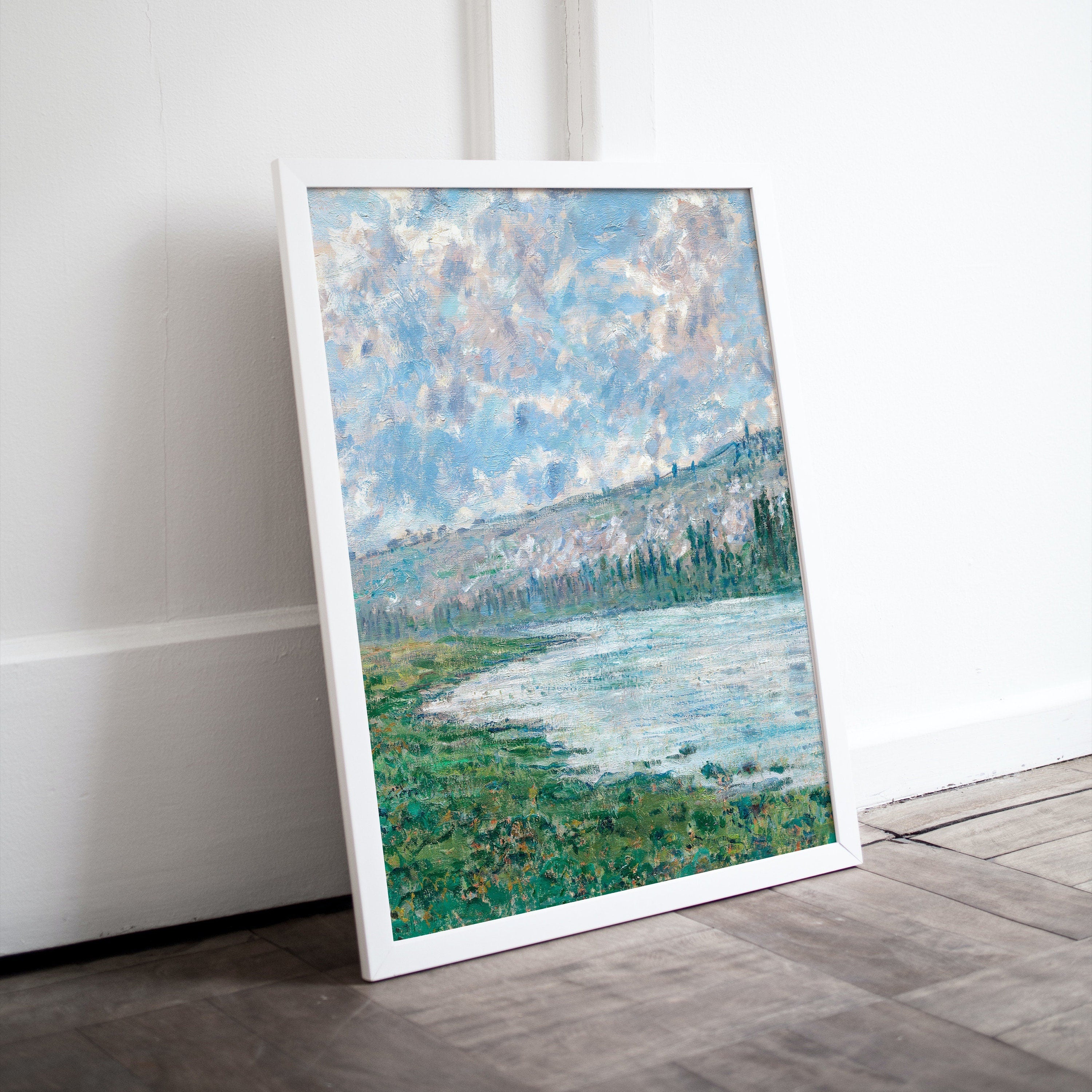 The Seine at Vétheuil Claude Monet Famous Painting. Instant Download Vintage Decor. Monet Landscape Art. Printable Wall Art. Vintage Decor