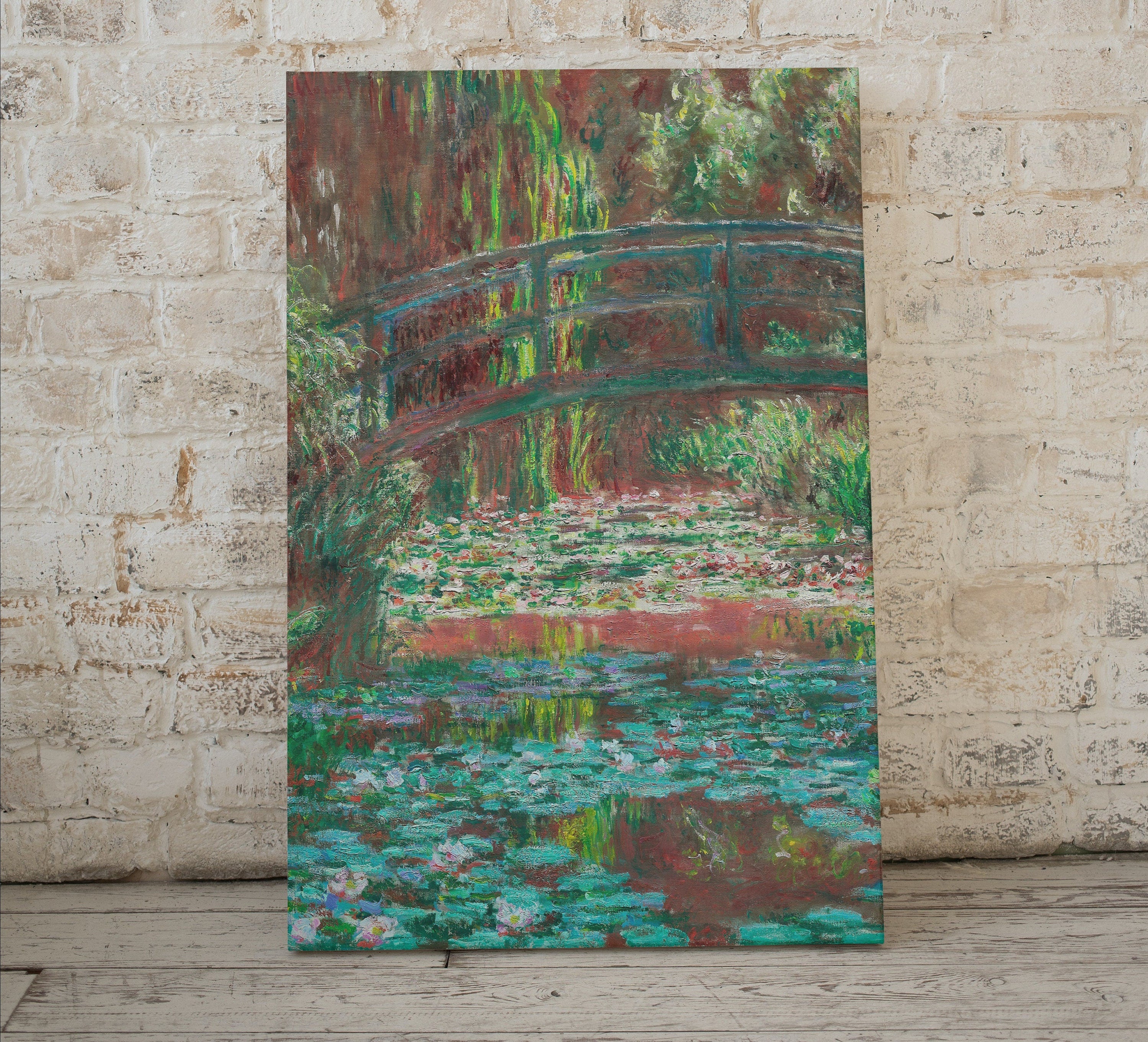 The Water Lily Pond Claude Monet Famous Painting. Instant Download Vintage Decor. Monet Botanical Print Printable Wall Art. Vintage Decor