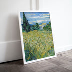 Wheat Field with Cypress Vincent van Gogh Green Printable Famous Art Print. Instant Download van Gogh Print Vintage Art Landscape Painting.