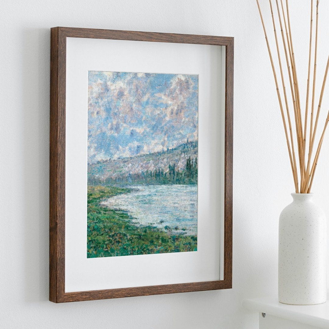 The Seine at Vétheuil Claude Monet Famous Painting. Instant Download Vintage Decor. Monet Landscape Art. Printable Wall Art. Vintage Decor