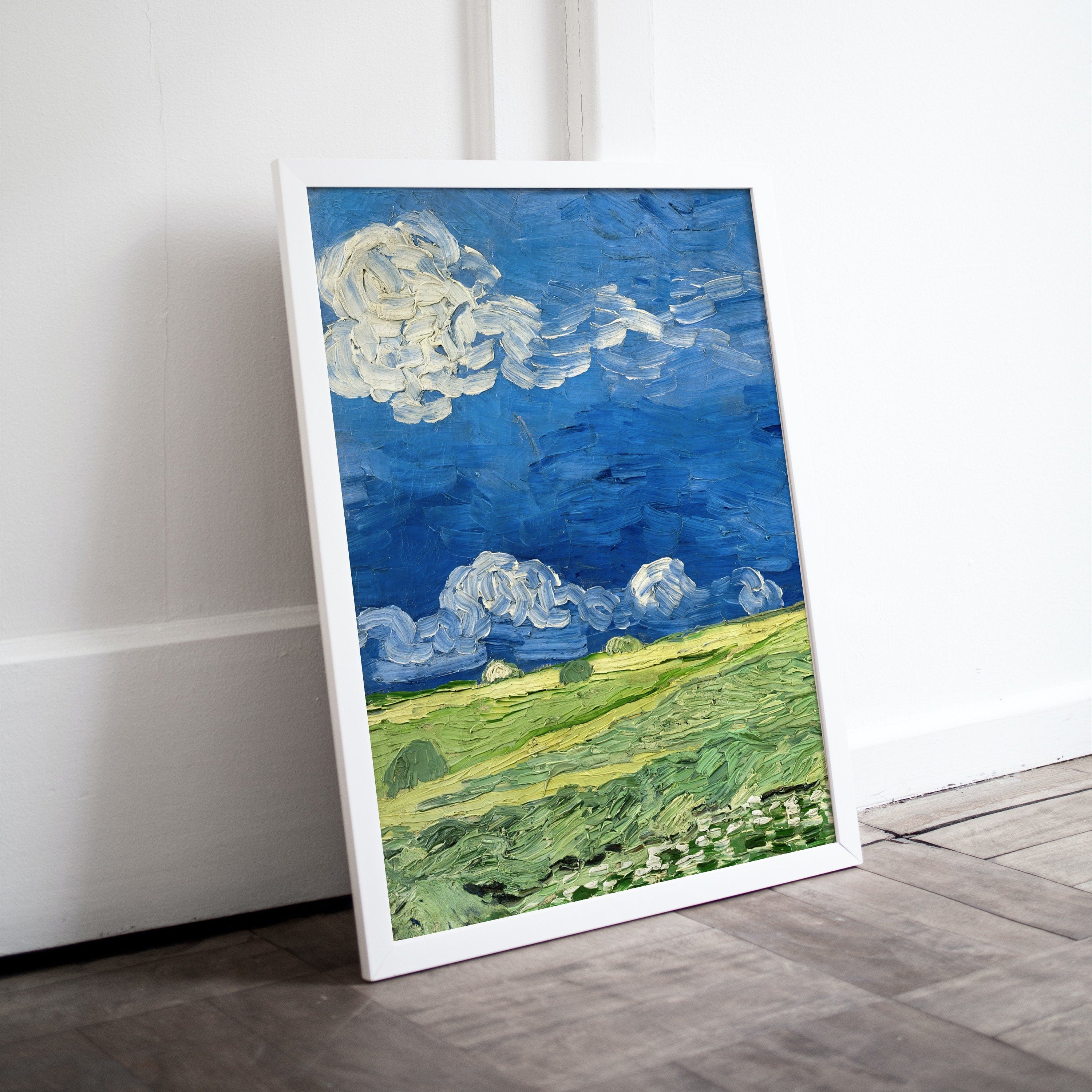 Wheatfield Under Thunderclouds Vincent van Gogh Printable Famous Art Prints. Instant Download van Gogh Print Vintage Painting Fine Art Print
