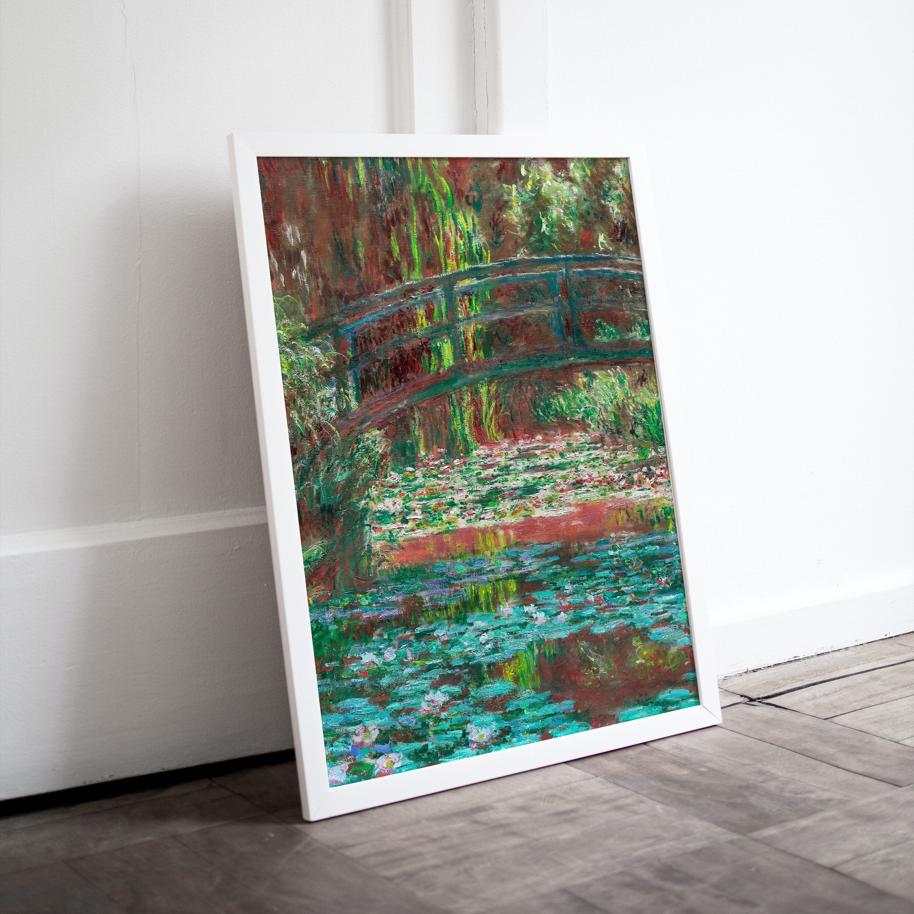 The Water Lily Pond Claude Monet Famous Painting. Instant Download Vintage Decor. Monet Botanical Print Printable Wall Art. Vintage Decor