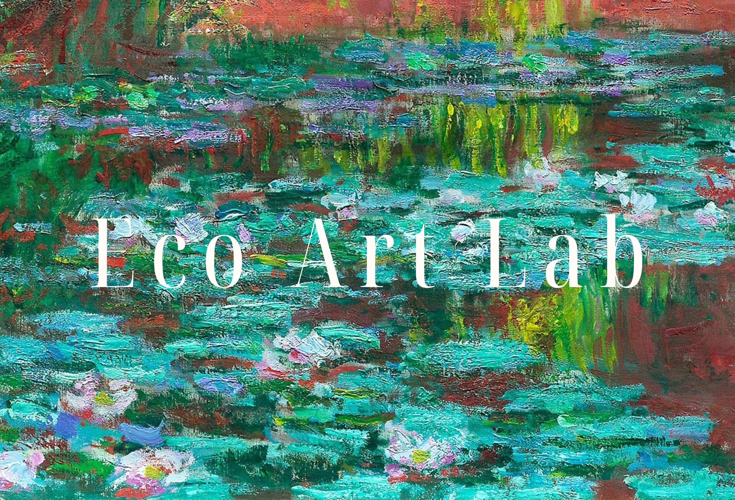 The Water Lily Pond Claude Monet Famous Painting. Instant Download Vintage Decor. Monet Botanical Print Printable Wall Art. Vintage Decor