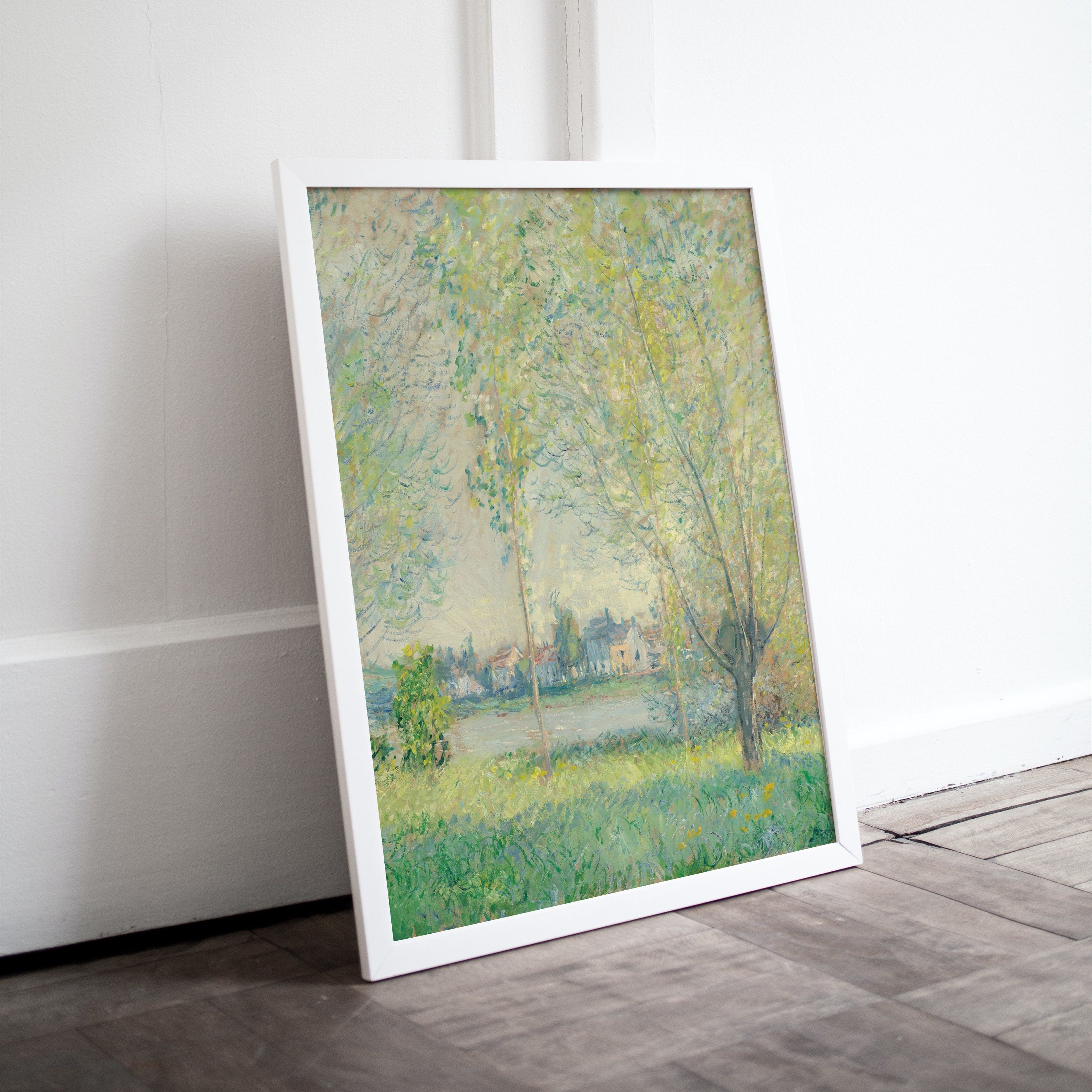 Willows Landscape Claude Monet Famous Painting Fine Art. Instant Download Vintage Art. Vintage Landscape Printable Wall Art. Spring Decor