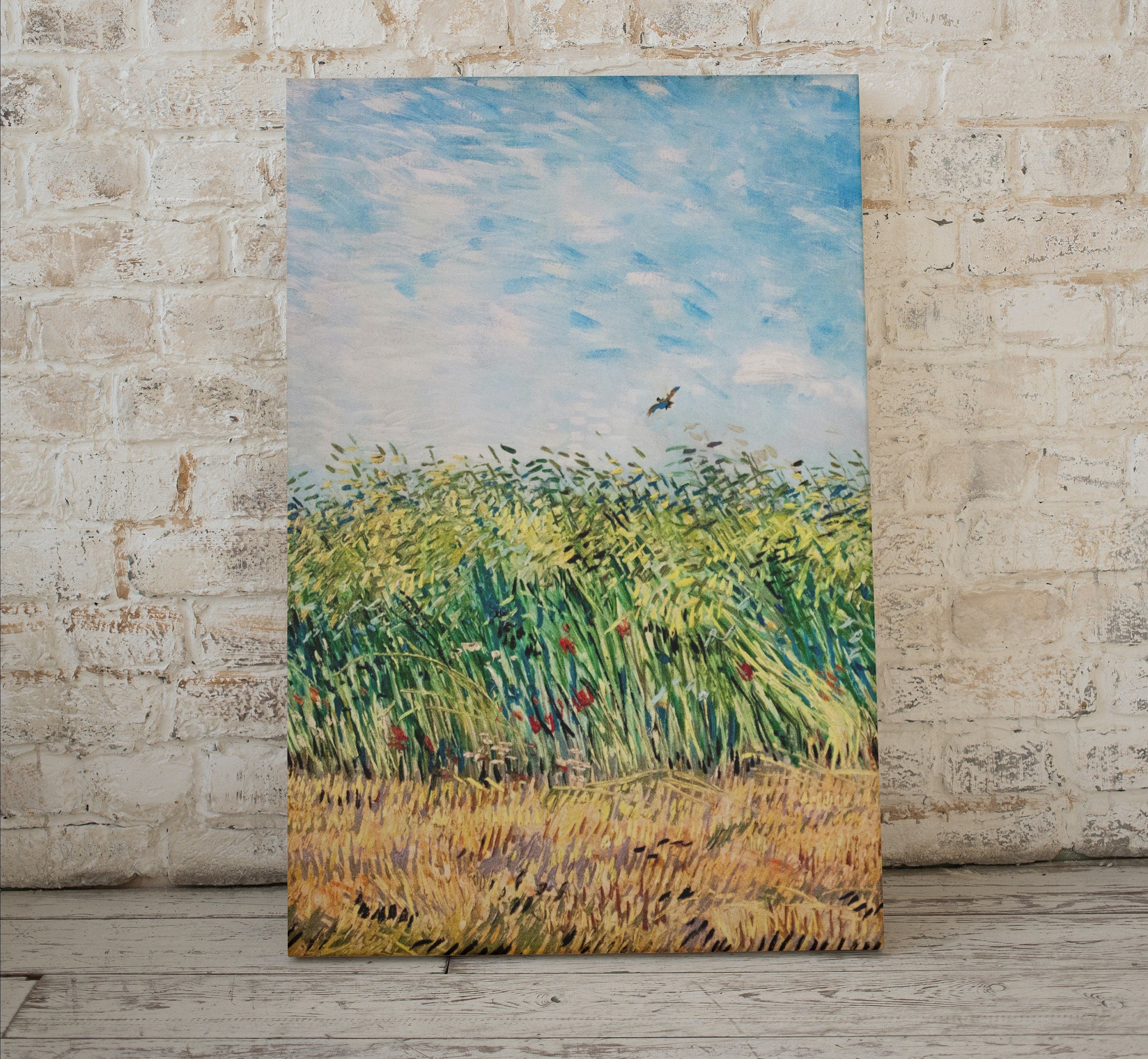 Wheat Field w/ Lark Vincent van Gogh Printable Famous Art Print. Instant Download van Gogh Print Vintage Painting Wall Decor. Fine Art Print