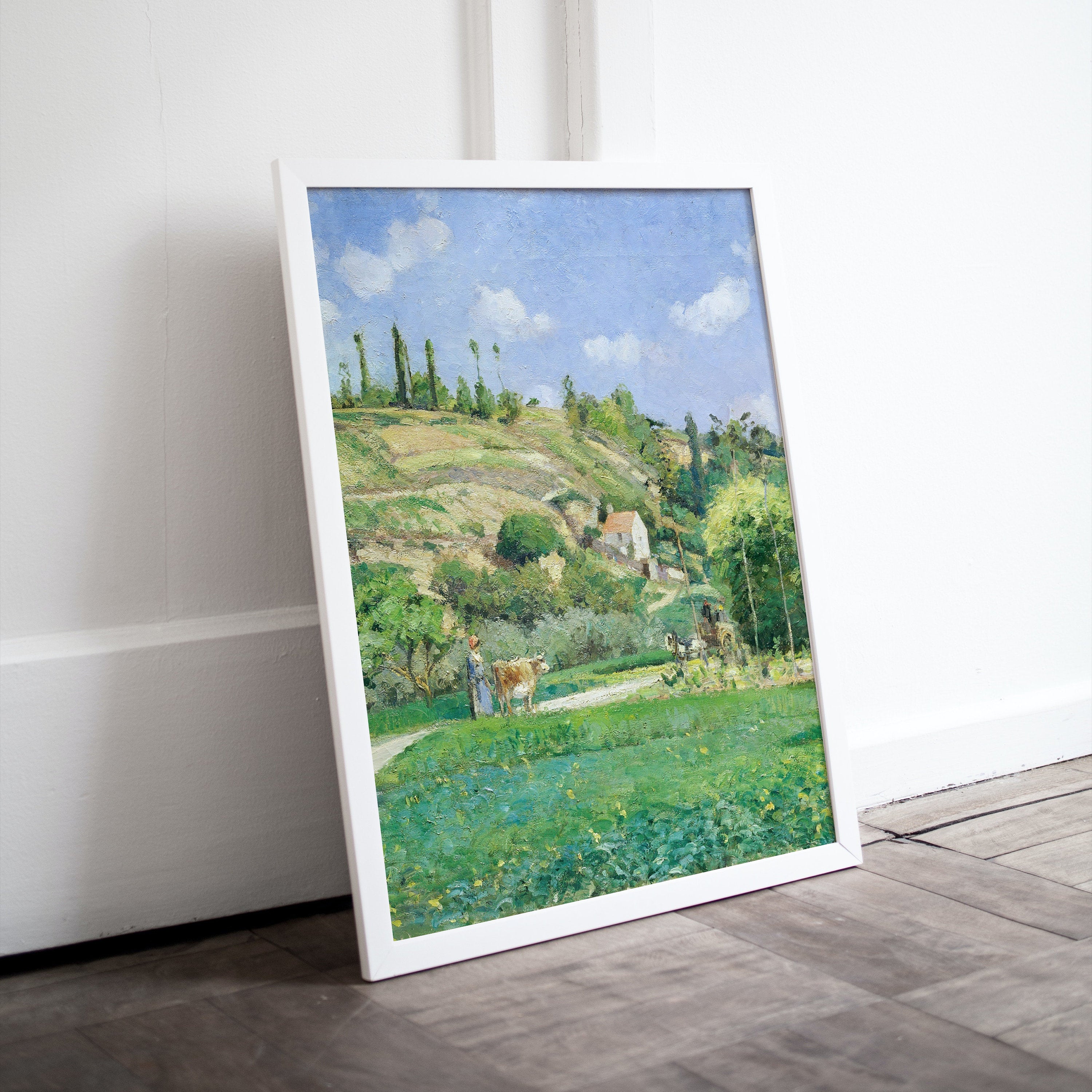 Vintage Impressionist French Countryside Antique Landscape Painting. Country Fine Art Print Wall Decor. Printable Instant Download Art