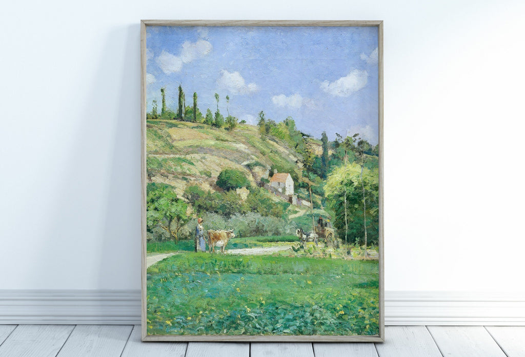 Vintage Impressionist French Countryside Antique Landscape Painting. Country Fine Art Print Wall Decor. Printable Instant Download Art