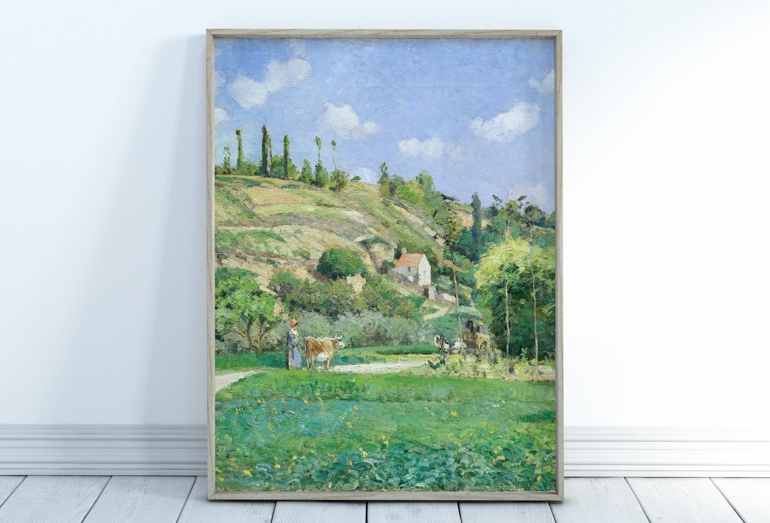 Vintage Impressionist French Countryside Antique Landscape Painting. Country Fine Art Print Wall Decor. Printable Instant Download Art