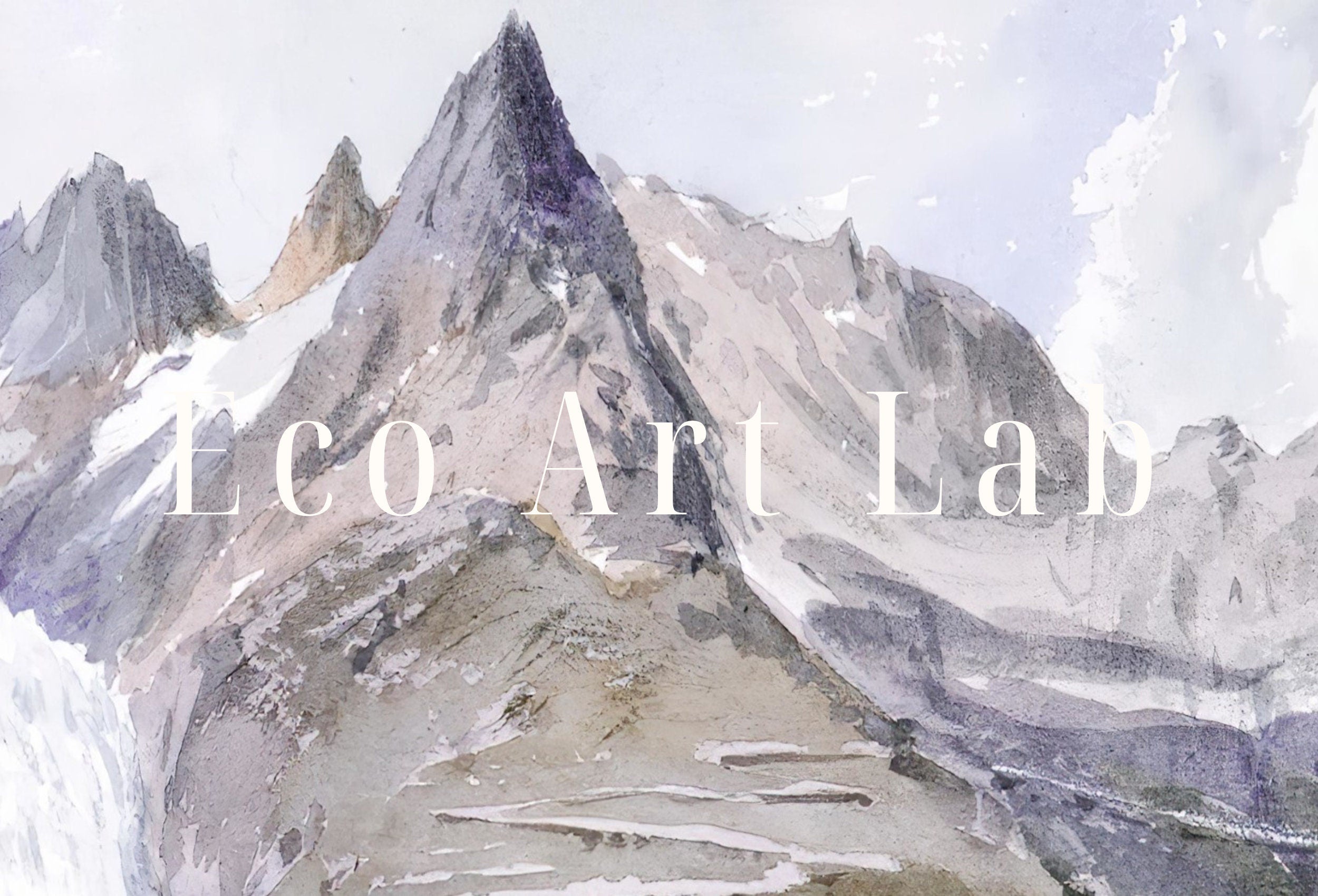 Vintage Muted Mountain Painting Landscape Digital Print. Antique Neutral Watercolor Rustic Country Printable Wall Art. Downloadable Art – Printable Wall Art Digital Download – Digital Download