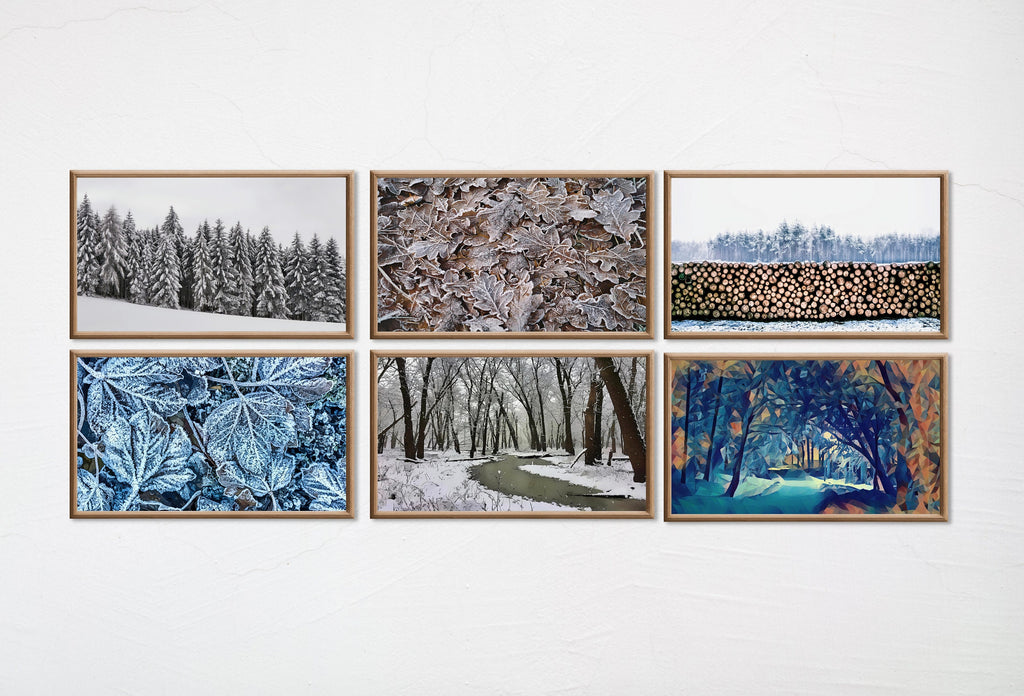 Set of 15 Samsung Frame TV 4K Art. Winter Wall Art Nature Digital Collection. Winter Snow Decor TV Art Set. Instant Download Frame TV Art.