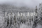 Winter Forest Trail Landscape Digital Painting. Printable Wall Art. Home or Office Decor. Nature Print Digital Winter Art. Instant Download