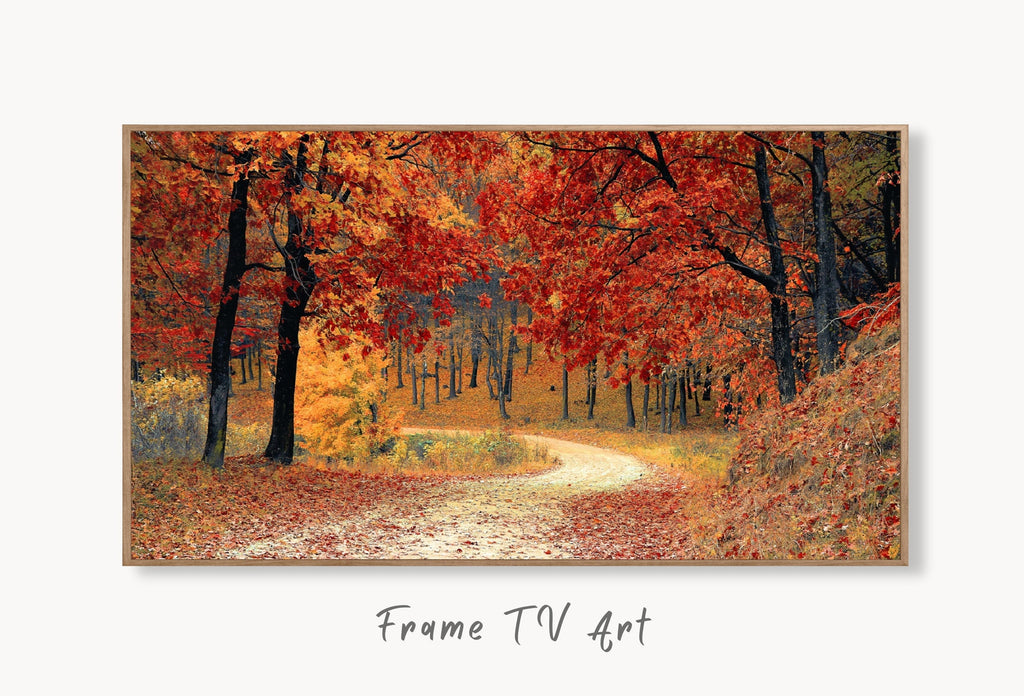 Samsung Frame TV Art 4K Forests in the Fall Landscape Digital Paintings Set of 3. Instant Download. Nature Fall Art for the Samsung Frame TV