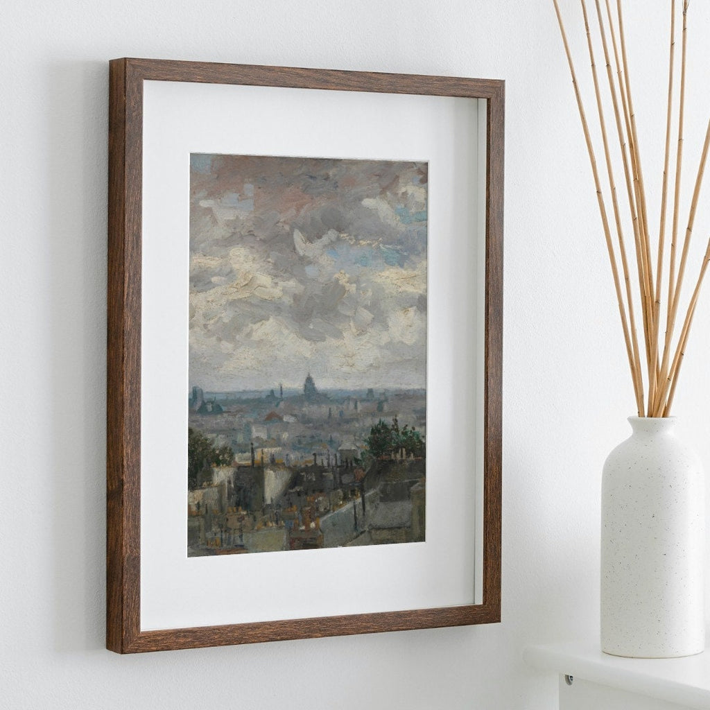 View of Paris Vincent van Gogh Printable Famous Oil Painting. Instant Download van Gogh Print European Landscape Vintage Wall Decor Fine Art