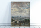 View of Paris Vincent van Gogh Printable Famous Oil Painting. Instant Download van Gogh Print European Landscape Vintage Wall Decor Fine Art