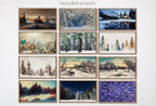 Set of 25 Samsung Frame TV 4K Art. Christmas & Winter Landscapes Digital Art Collection. Holiday Decor Art Set Instant Download Frame TV Art