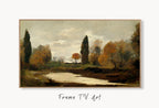 Samsung Frame TV Art 4K Rustic Autumn Landscape Digital Paintings Set of 3. Instant Download Muted Fall Art for Samsung Frame TV. Art for TV