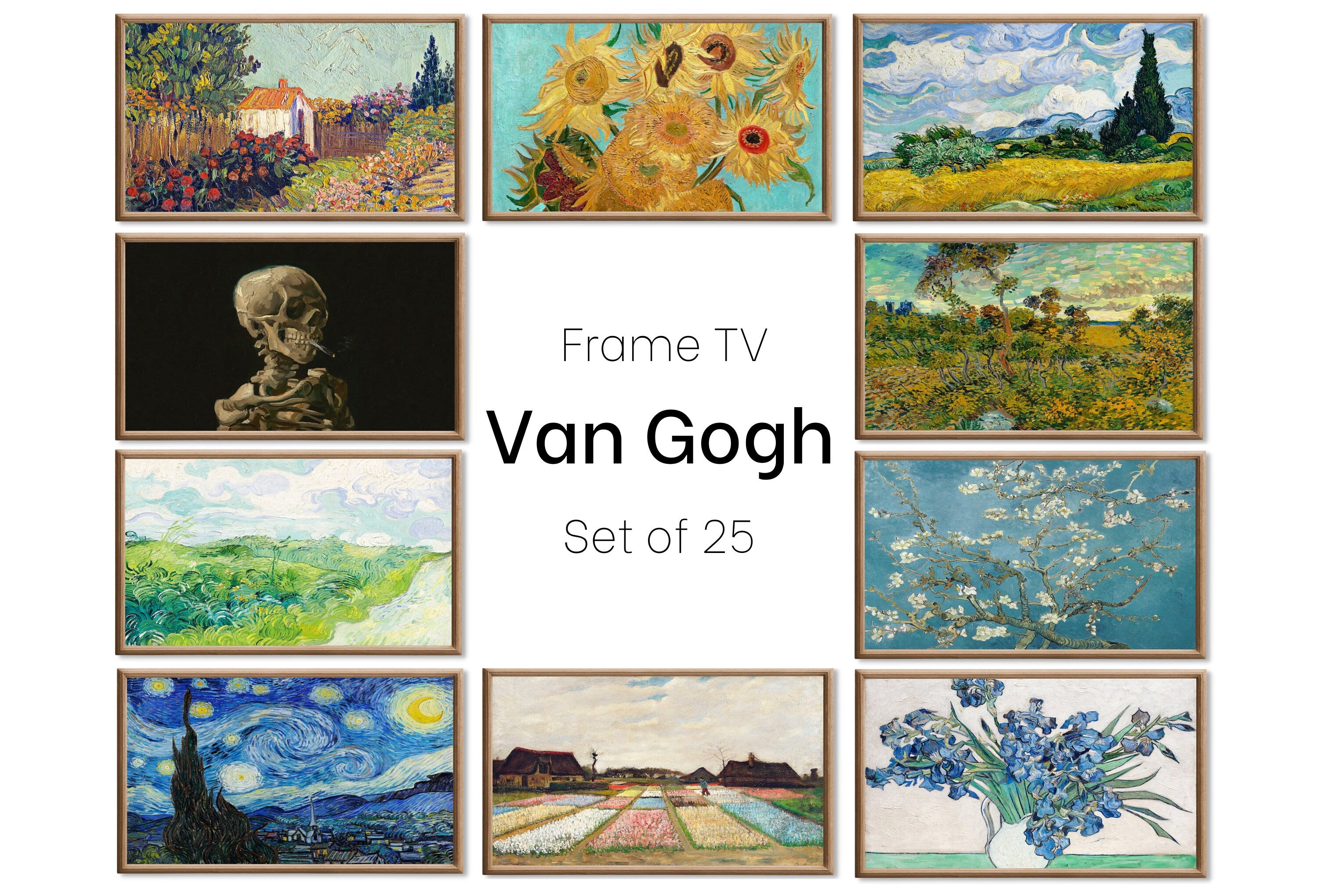 Set of 25 Samsung Frame TV 4K Art. Ultimate Van Gogh Famous Paintings Collection. Vincent Van Gogh Art Set. Instant Download Frame TV Art