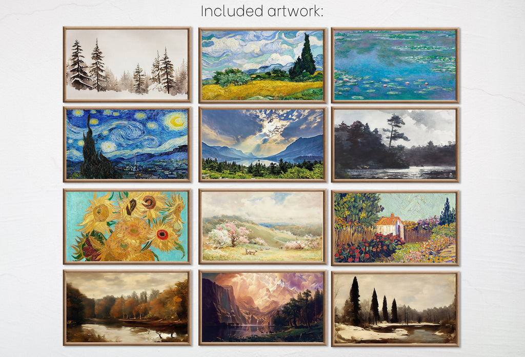 Set of 25 Samsung Frame TV 4K Art. Best Sellers Paintings & Digital Art Ultimate Collection. TV Art Set. Instant Download Frame TV Art