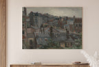 Vincent van Gogh View from Vincent's Studio. Famous Printable Oil Painting. Instant Download. van Gogh Paris Cityscape Vintage Fine Art