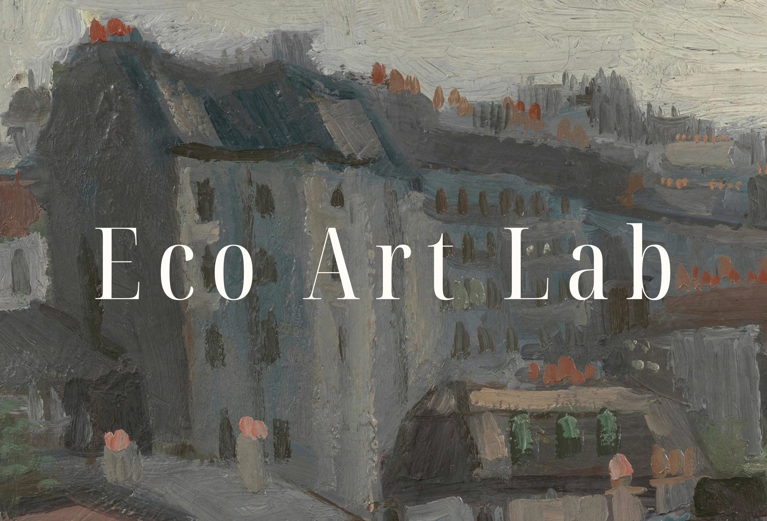 Vincent van Gogh View from Vincent's Studio. Famous Printable Oil Painting. Instant Download. van Gogh Paris Cityscape Vintage Fine Art