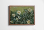 Wild Roses Famous van Gogh Painting Art Print. Instant Download Printable van Gogh Fine Art. Vintage Botanical Art. White Roses Painting.