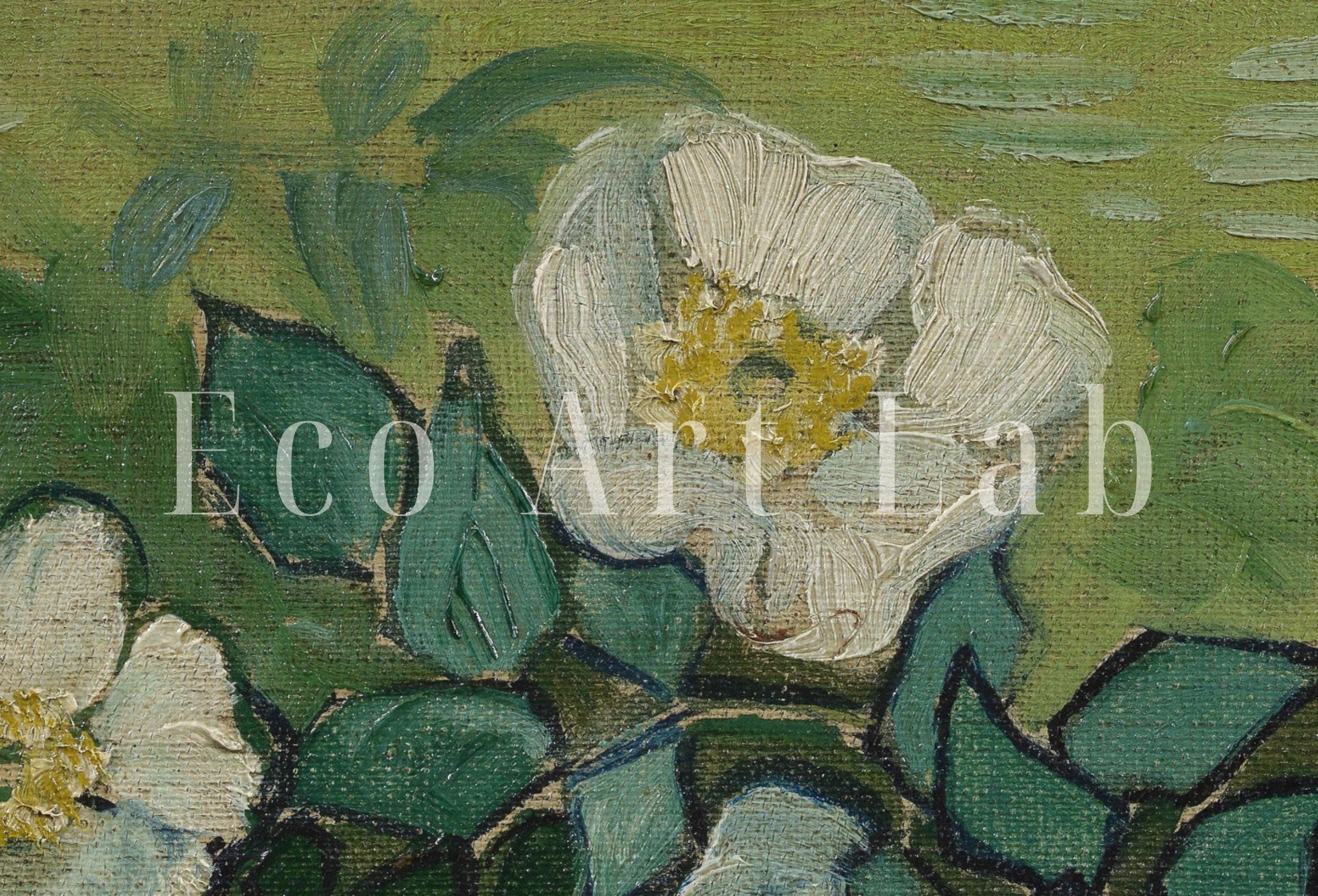 Wild Roses Famous van Gogh Painting Art Print. Instant Download Printable van Gogh Fine Art. Vintage Botanical Art. White Roses Painting.