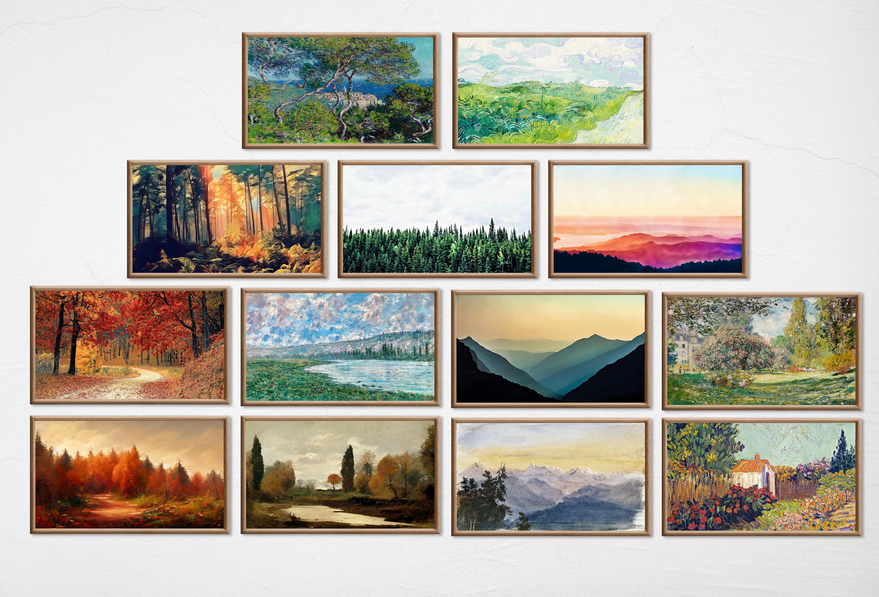 Set of 25 Samsung Frame TV 4K Art. Ultimate Landscapes Paintings & Digital Art Collection. Nature TV Art Set. Instant Download Frame TV Art