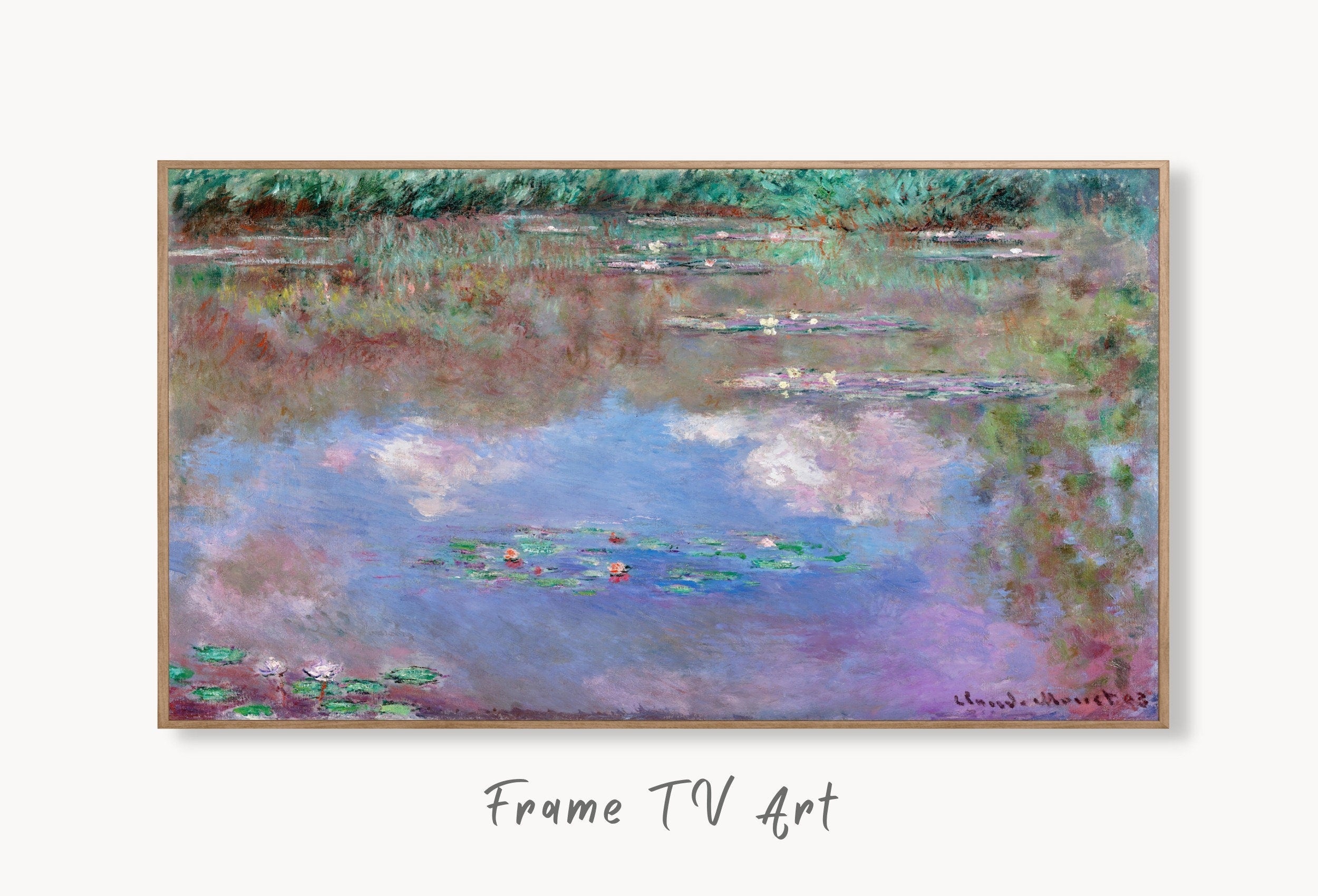 Set of 4 Samsung Frame TV Art 4K. Claude Monet Famous Paintings Collection. Water Lilies Monet Art Set. Instant Download. Frame TV Art #2
