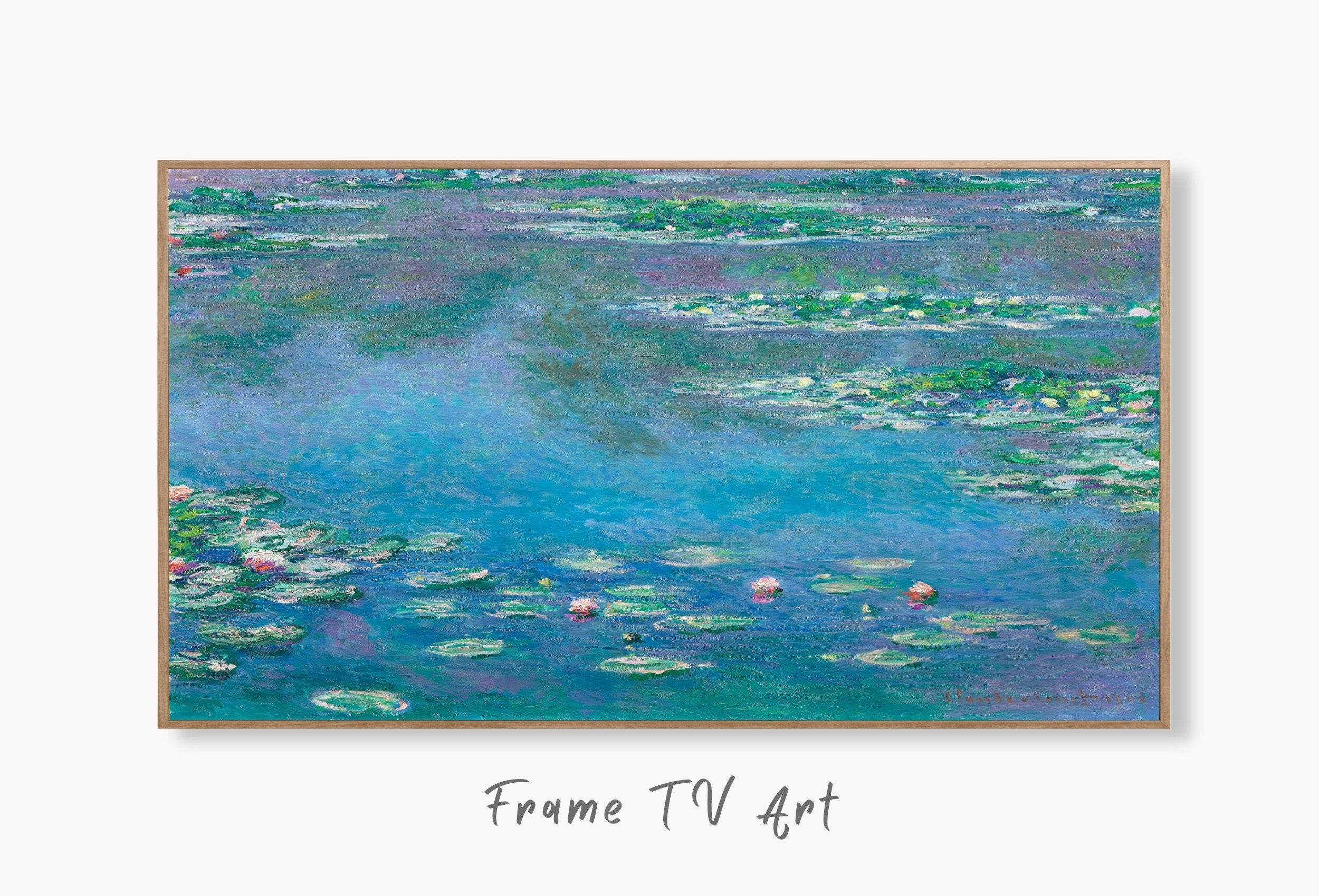 Set of 4 Samsung Frame TV Art 4K. Claude Monet Famous Paintings Collection. Water Lilies Monet Art Set. Instant Download. Frame TV Art #2