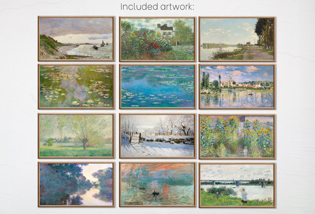 Set of 25 Samsung Frame TV Art 4K. Ultimate Claude Monet Famous Paintings Collection. Claude Monet Art Set Instant Download Frame TV Art