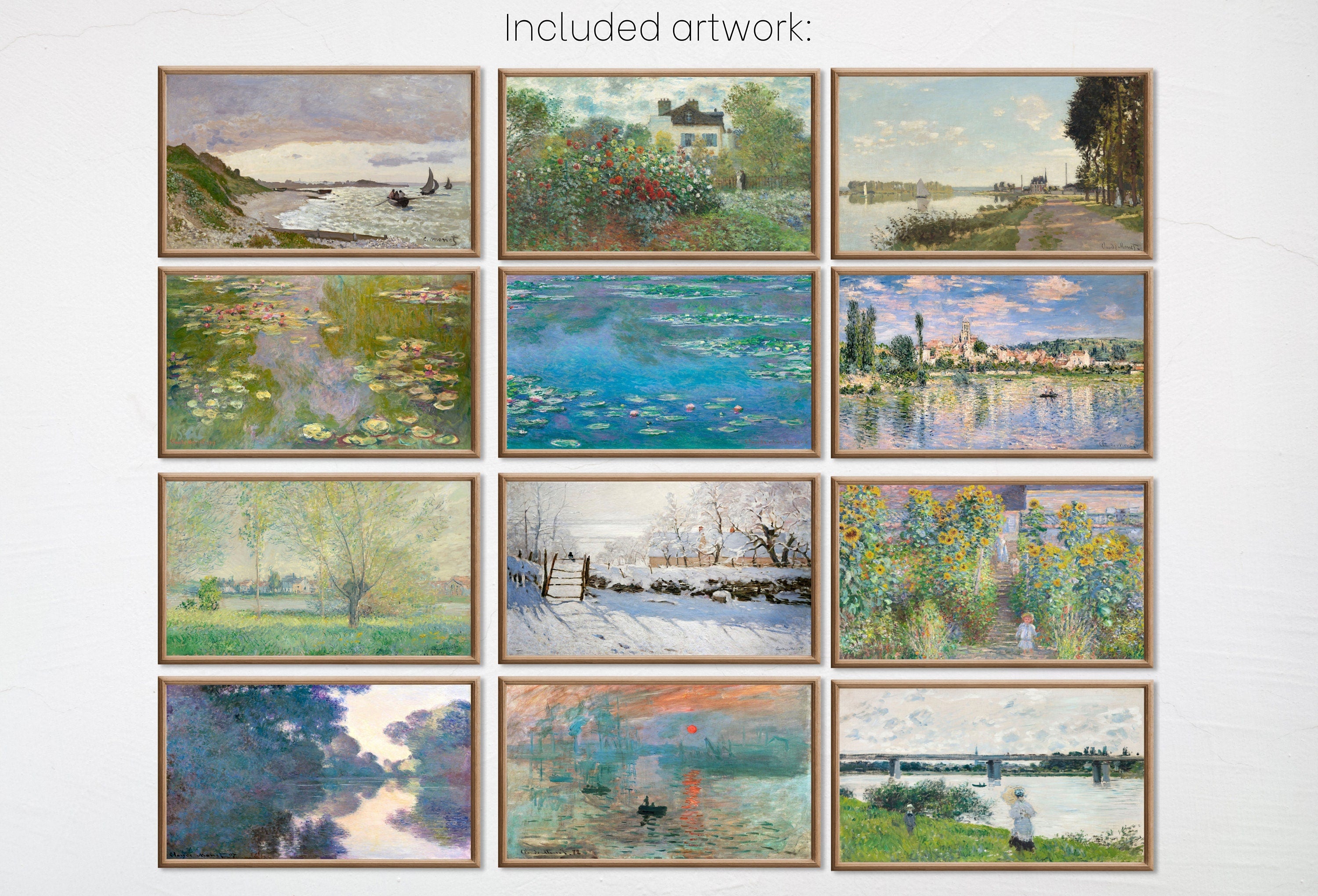 Set of 25 Samsung Frame TV Art 4K. Ultimate Claude Monet Famous Paintings Collection. Claude Monet Art Set Instant Download Frame TV Art