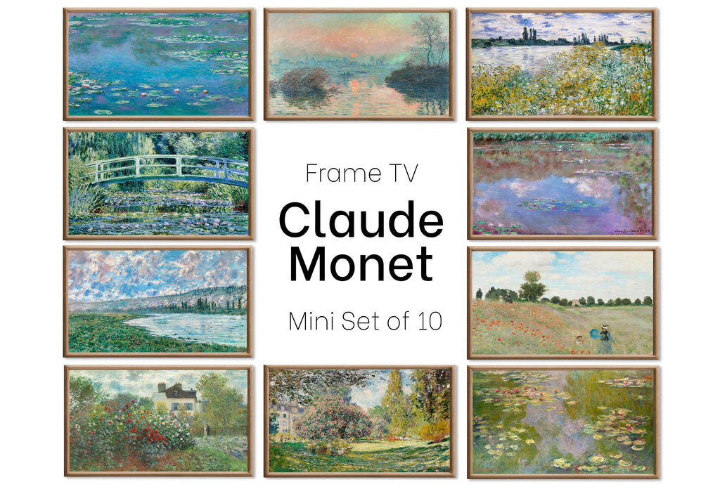 Set of 10 Samsung Frame TV Art 4K. Ultimate Claude Monet Famous Paintings Collection. Claude Monet Art Set Instant Download Frame TV Art