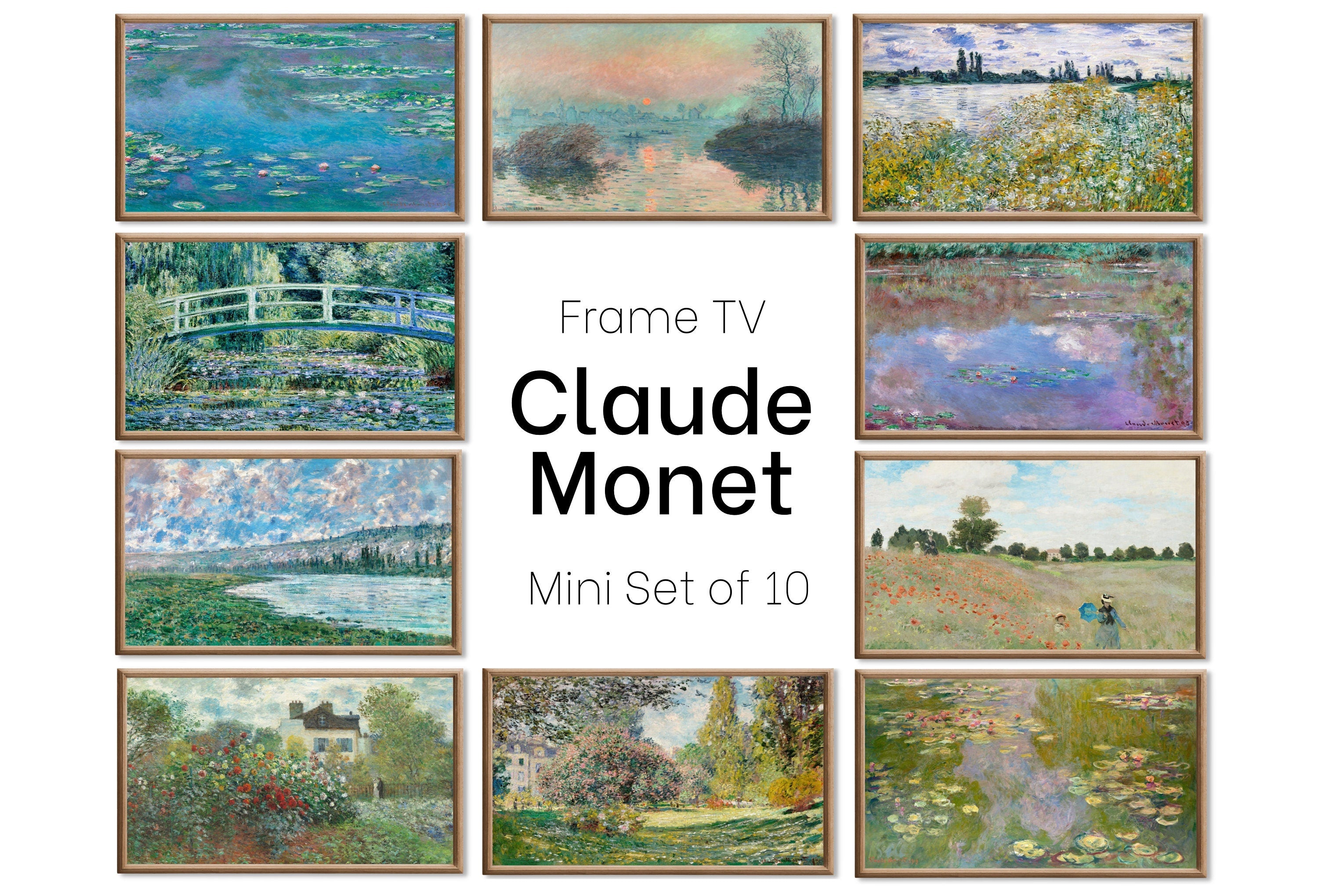 Set of 10 Samsung Frame TV Art 4K. Ultimate Claude Monet Famous Paintings Collection. Claude Monet Art Set Instant Download Frame TV Art