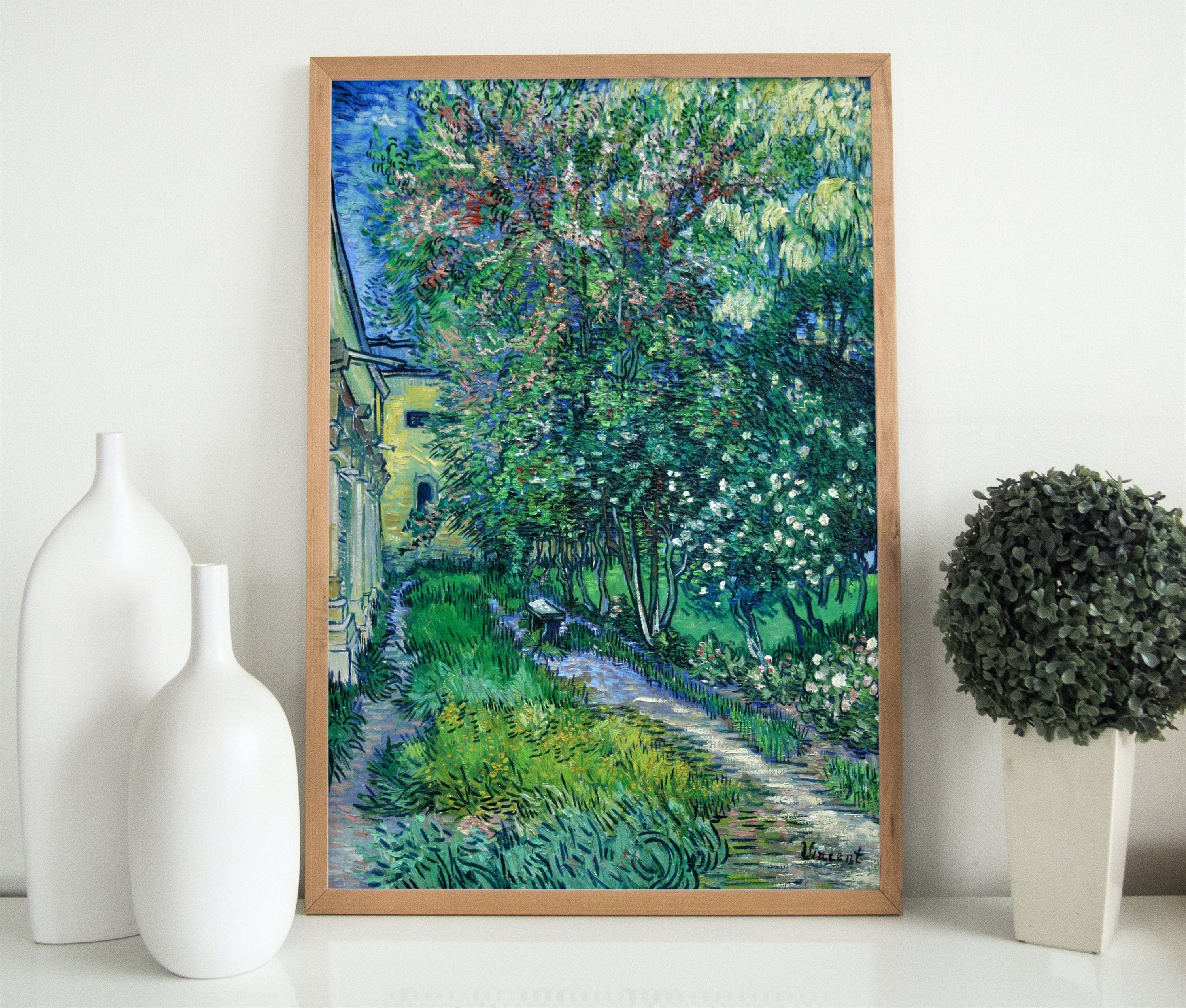 Vincent van Gogh The Garden at the Asylum at Saint-Rémy. Famous Vintage Painting. Instant Download Printable Wall Art. Vintage Floral Poster