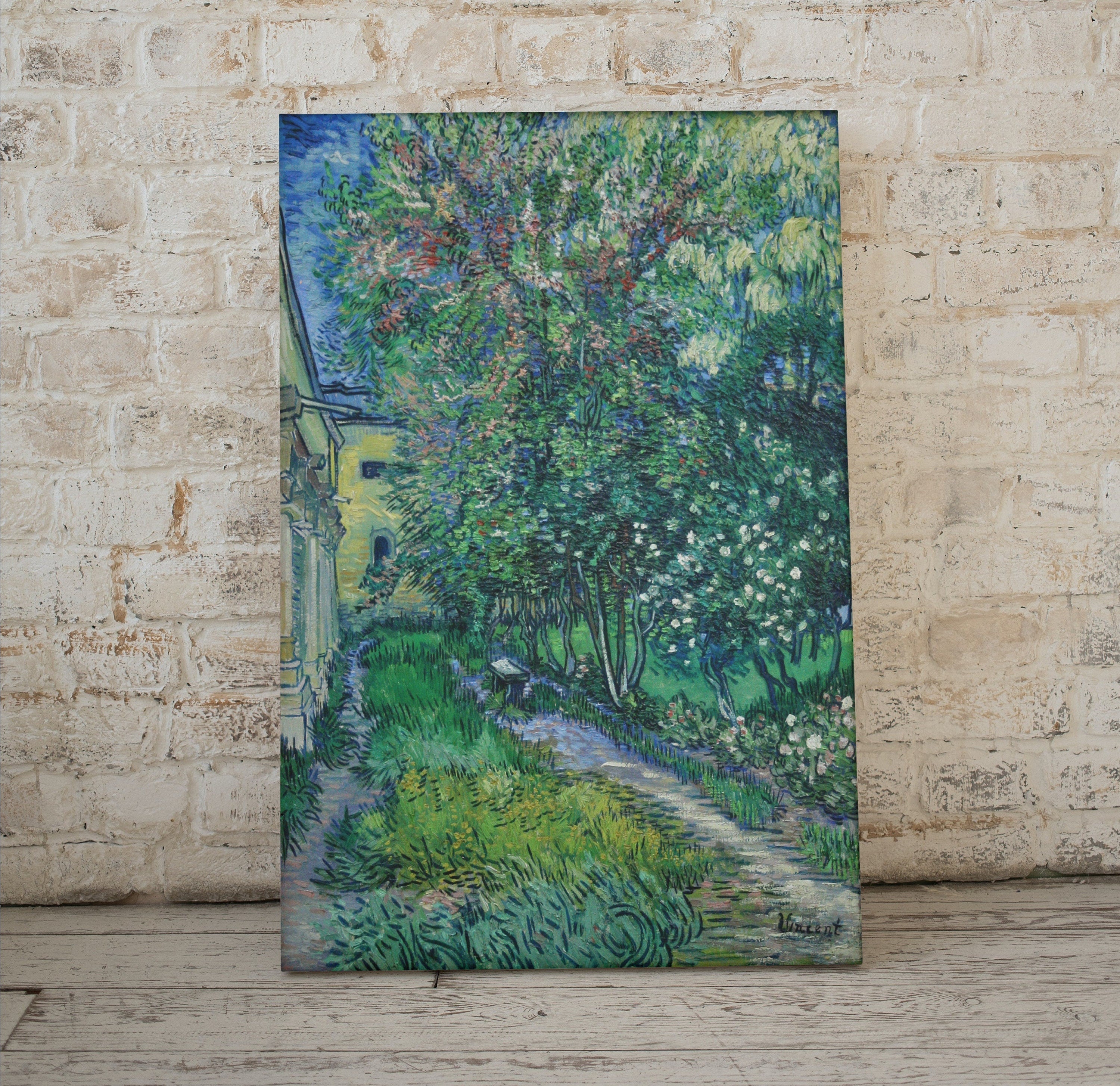 Vincent van Gogh The Garden at the Asylum at Saint-Rémy. Famous Vintage Painting. Instant Download Printable Wall Art. Vintage Floral Poster