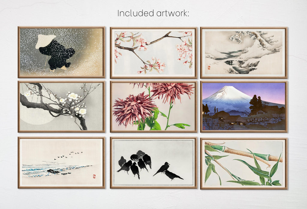 Set of 15 Samsung Frame TV 4K Art. Vintage Japanese Paintings Collection. Antique Japanese Art Set. Instant Download Japanese Frame TV Art