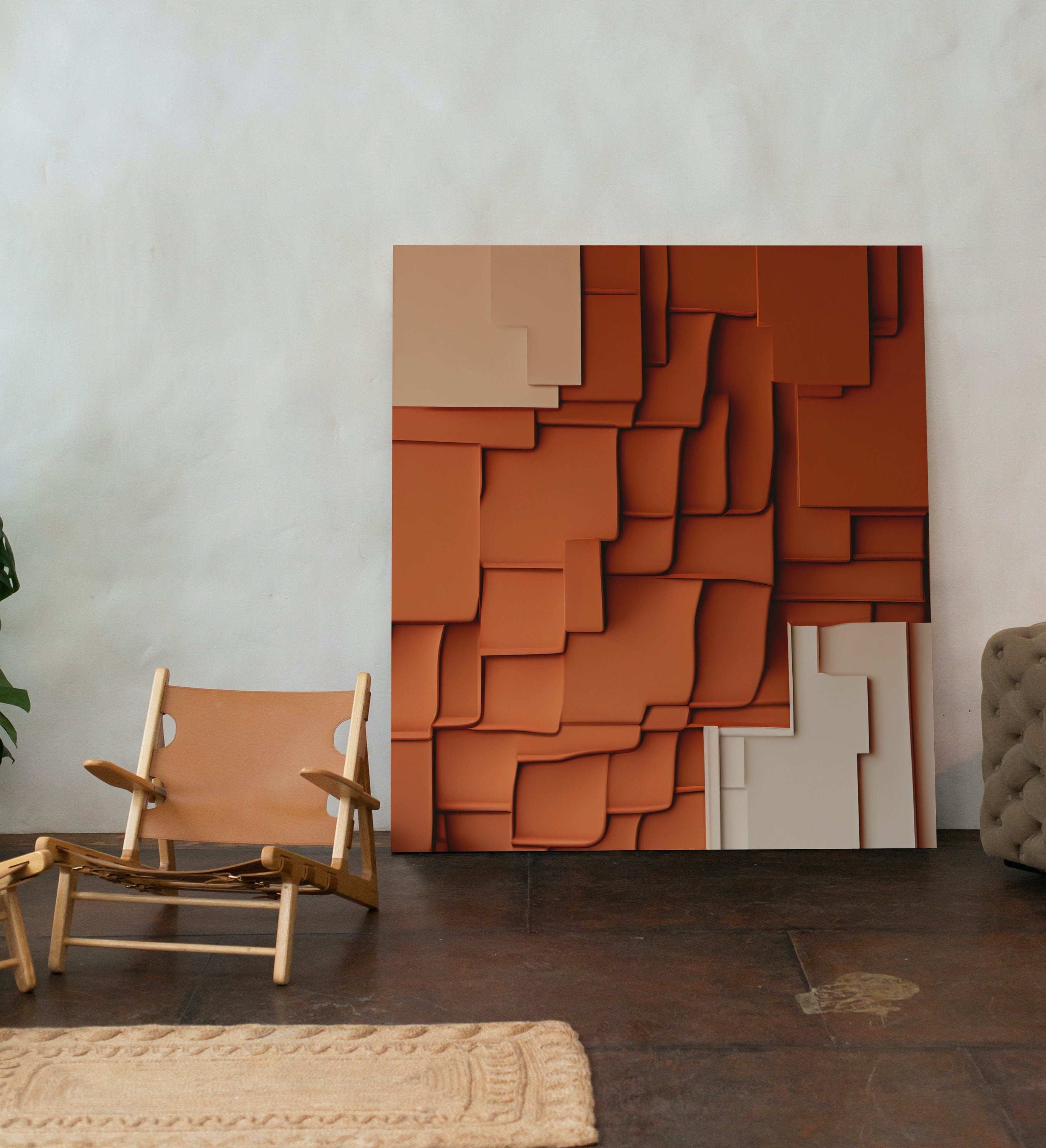 Abstract Painting 3D Texture Art Minimalist Wall Art. Large Abstract Printable Art. Neutral Art. Modern Contemporary Boho Wall Art Print.