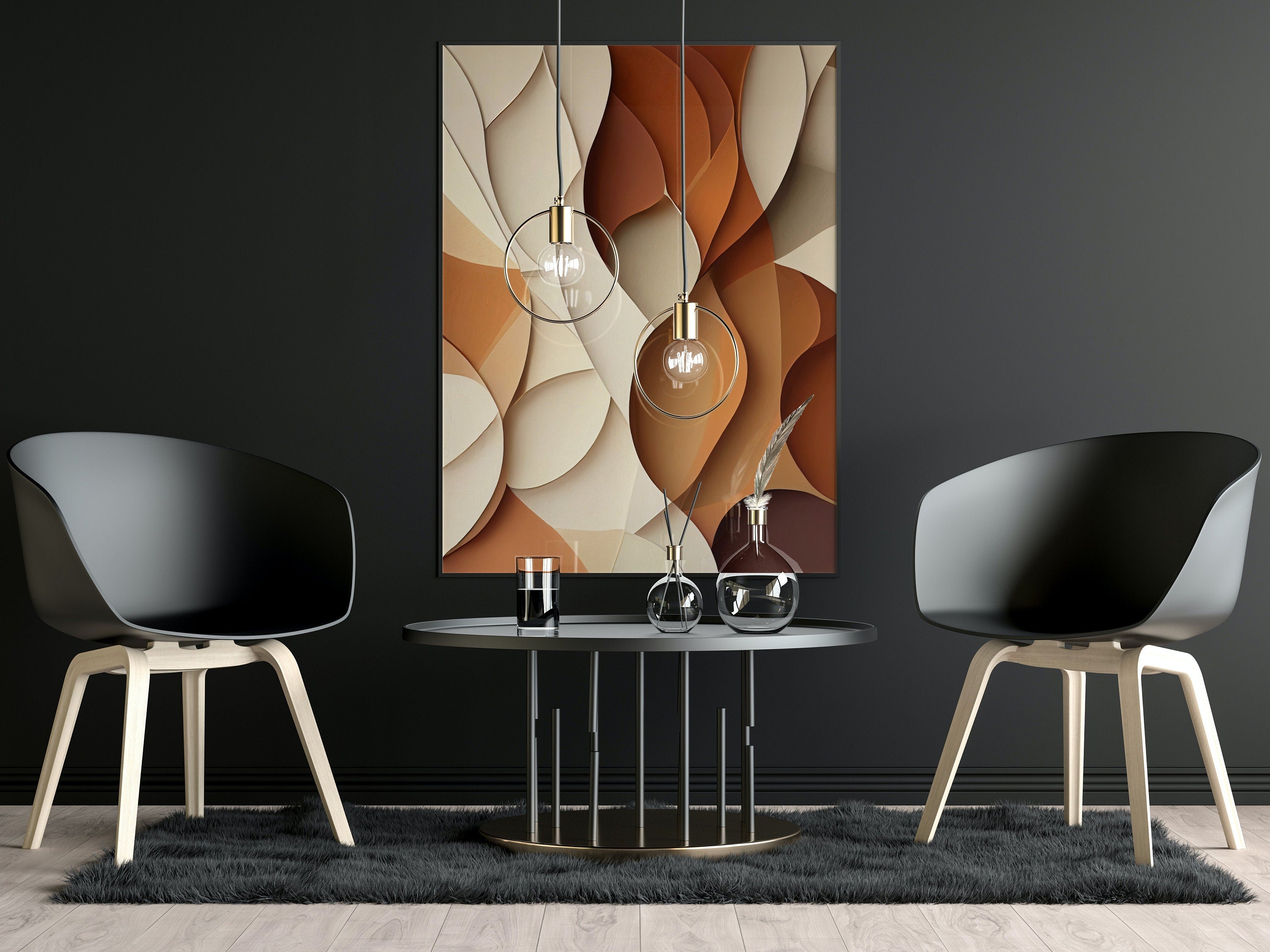 Abstract Painting 3D Texture Art. Large Abstract Printable Art. Neutral Art. Minimalist Wall Art. Modern Contemporary Boho Wall Art Print.